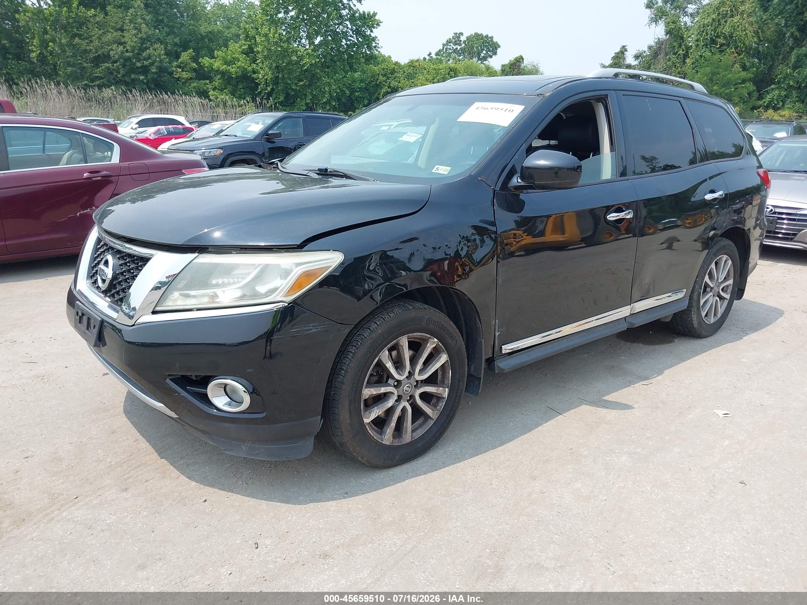 2014 Nissan Pathfinder Sl Black vin: 5N1AR2MM9EC712902