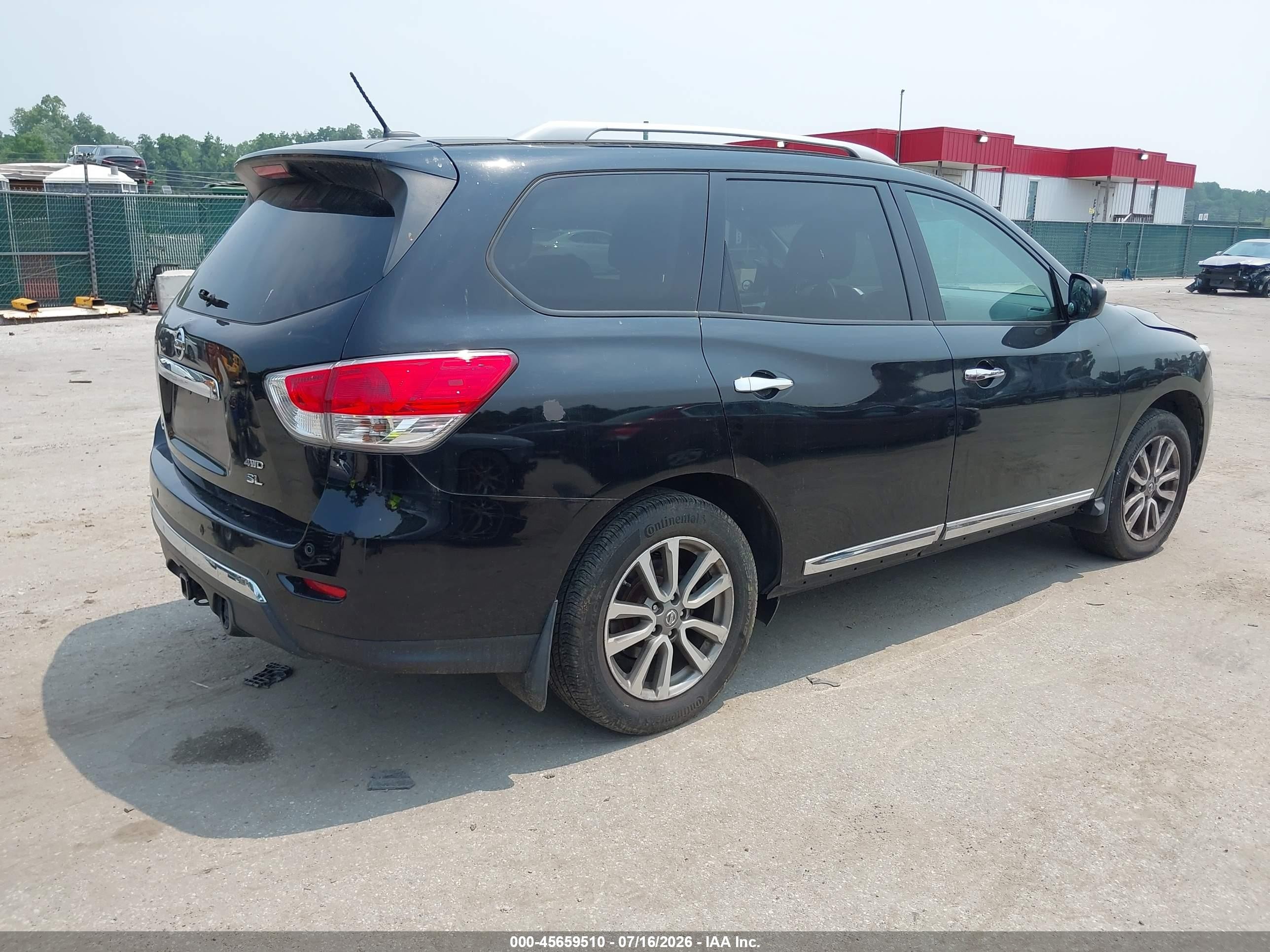 2014 Nissan Pathfinder Sl Black vin: 5N1AR2MM9EC712902