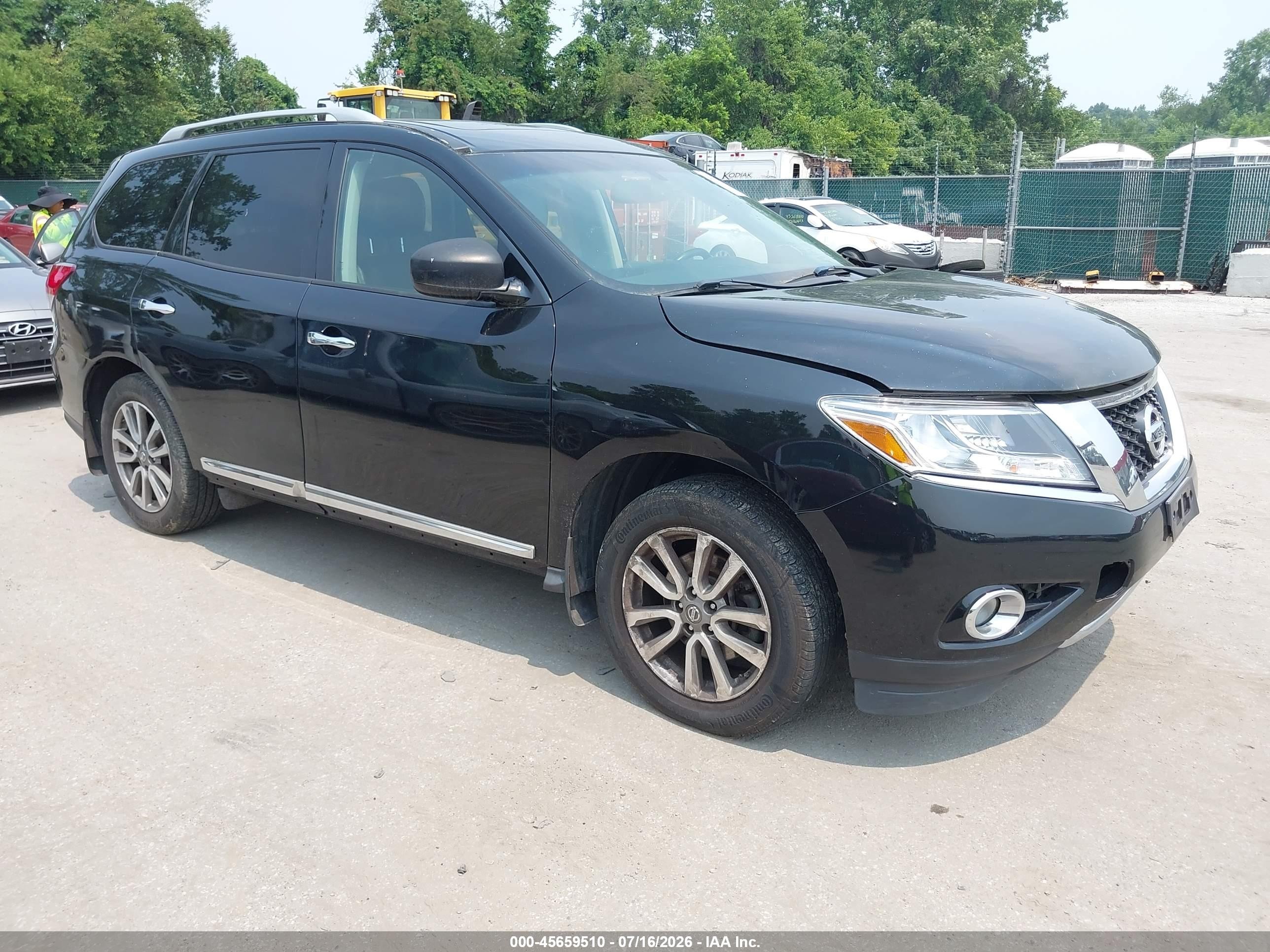 2014 Nissan Pathfinder Sl Black vin: 5N1AR2MM9EC712902