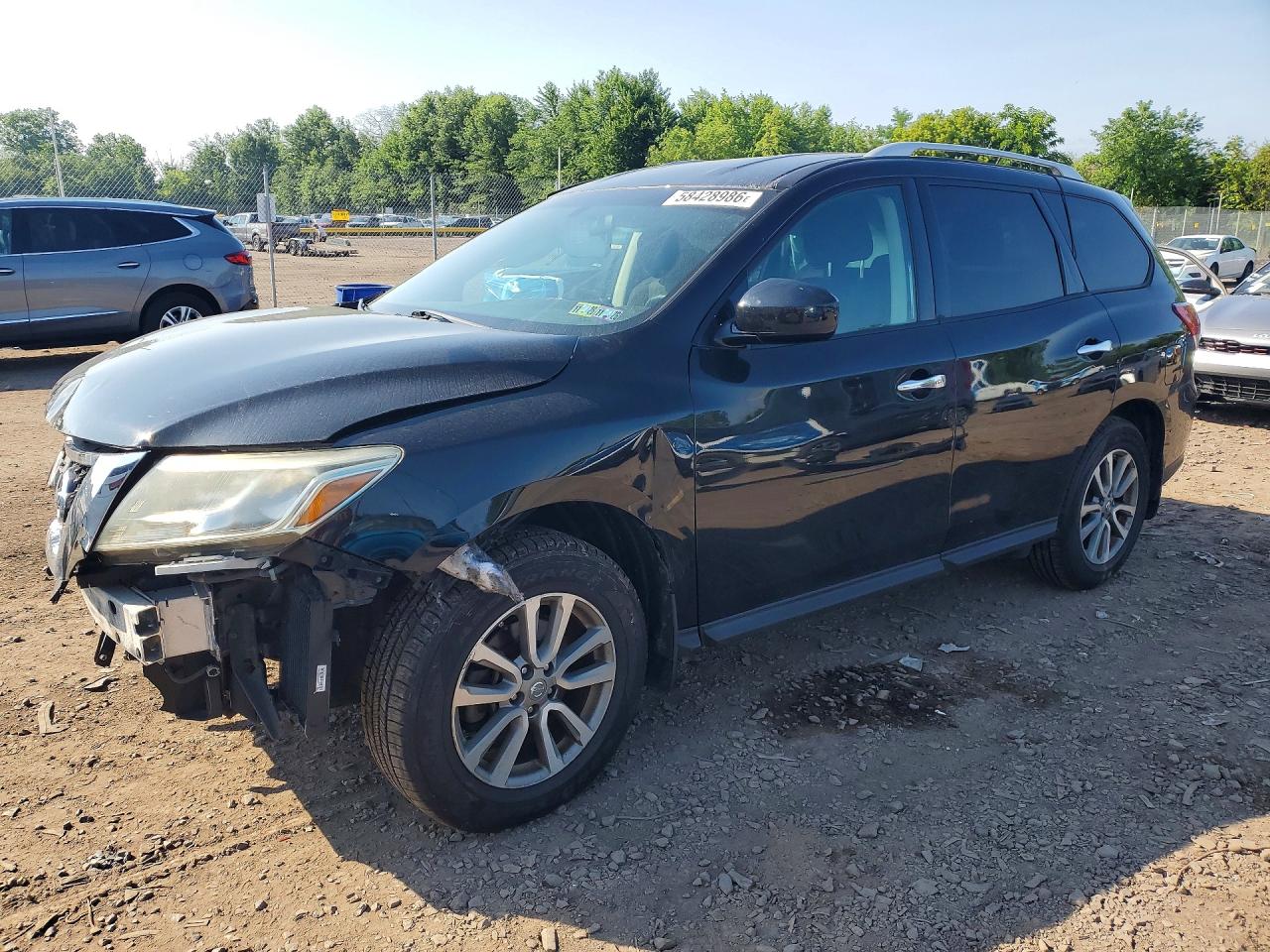 2014 Nissan Pathfinder Sv Black vin: 5N1AR2MM9EC717517