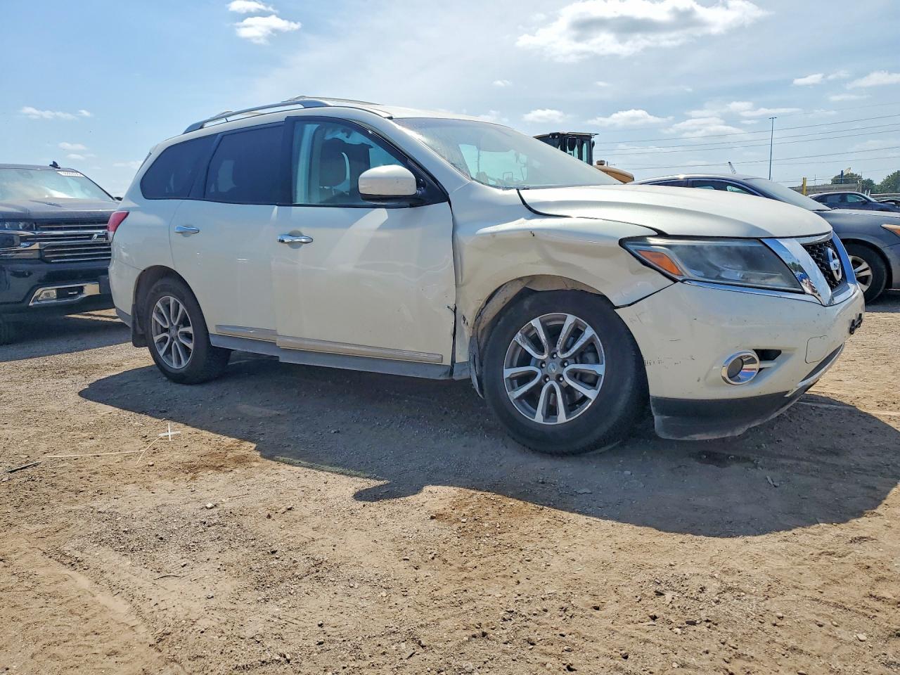 2014 Nissan Pathfinder Sl White vin: 5N1AR2MM9EC724256