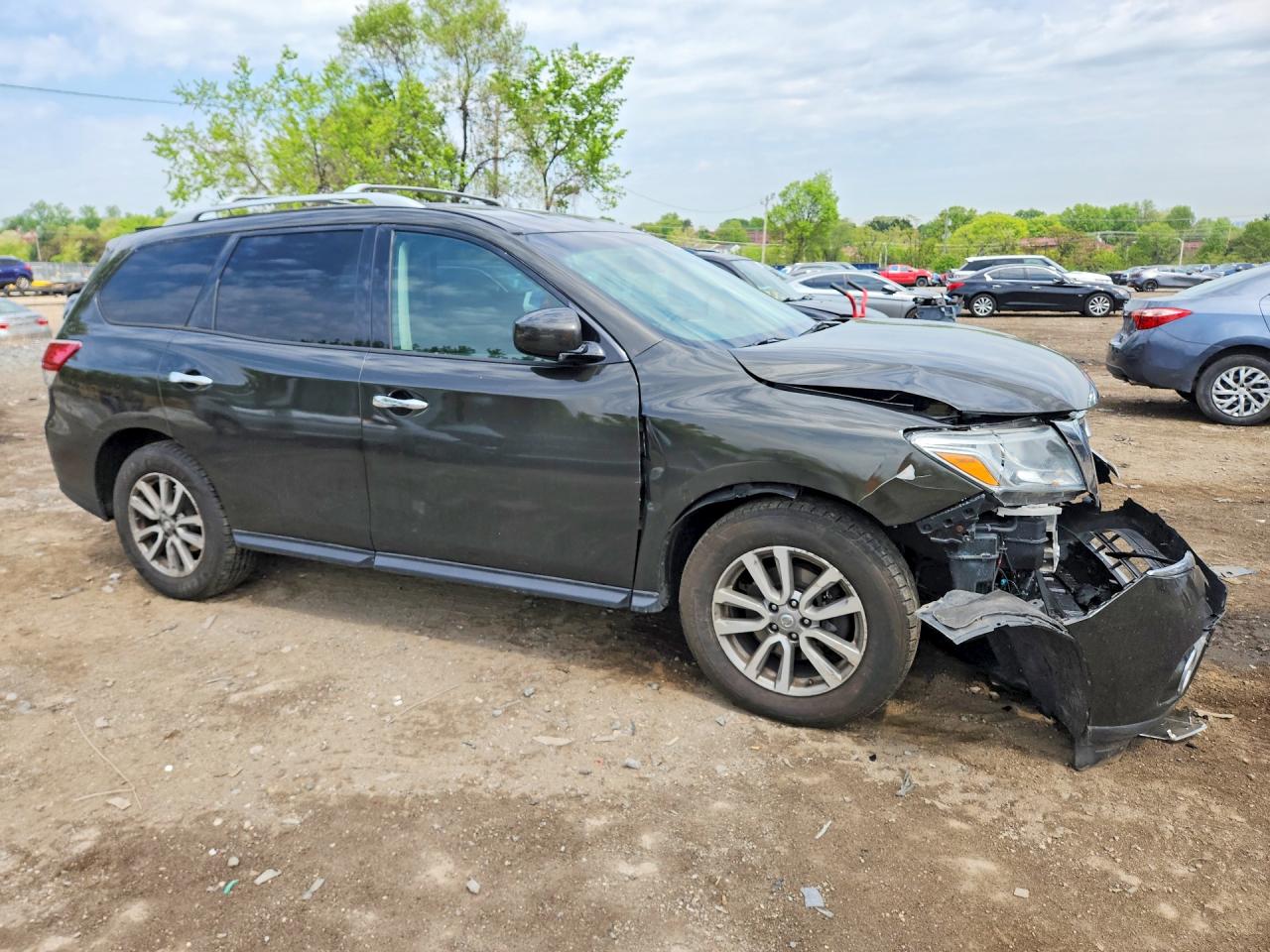 2015 Nissan Pathfinder Sv Green vin: 5N1AR2MM9FC626474