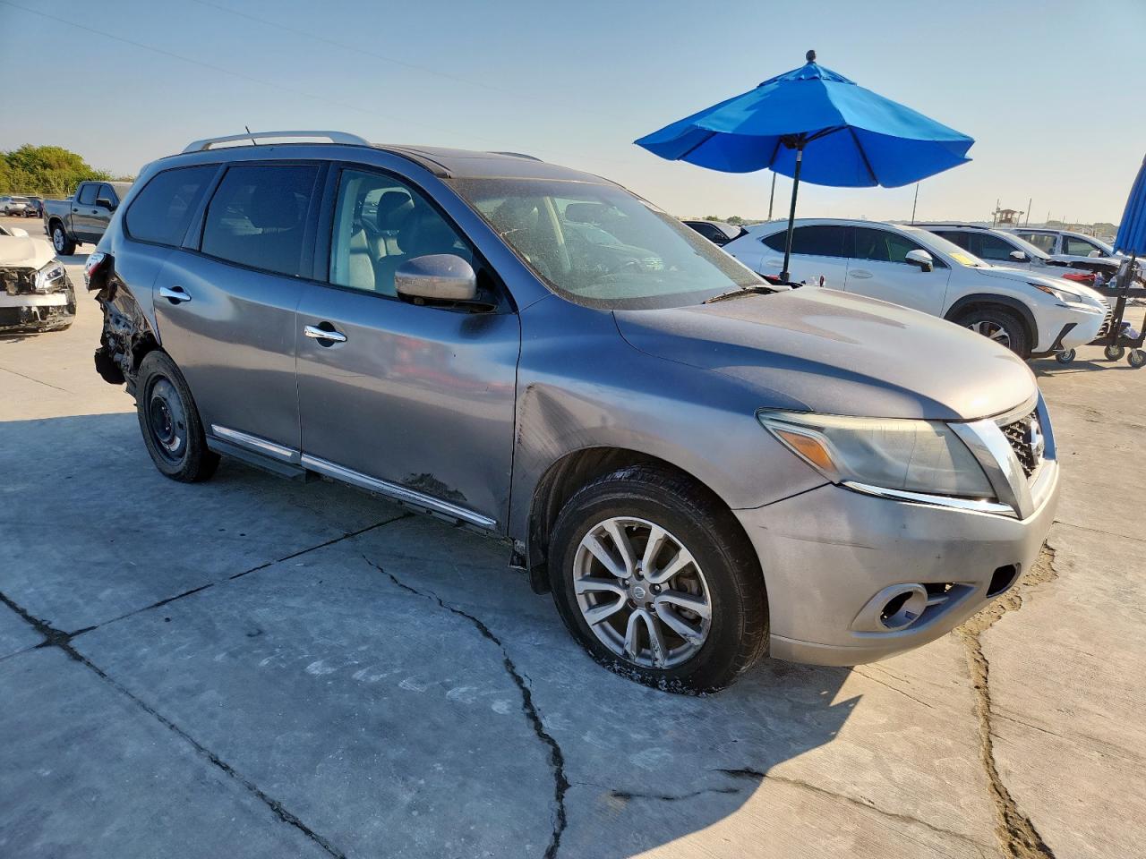 2015 Nissan Pathfinder S Gray vin: 5N1AR2MM9FC632419