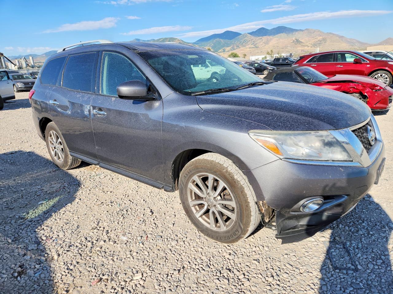 2015 Nissan Pathfinder Sv Gray vin: 5N1AR2MM9FC646837