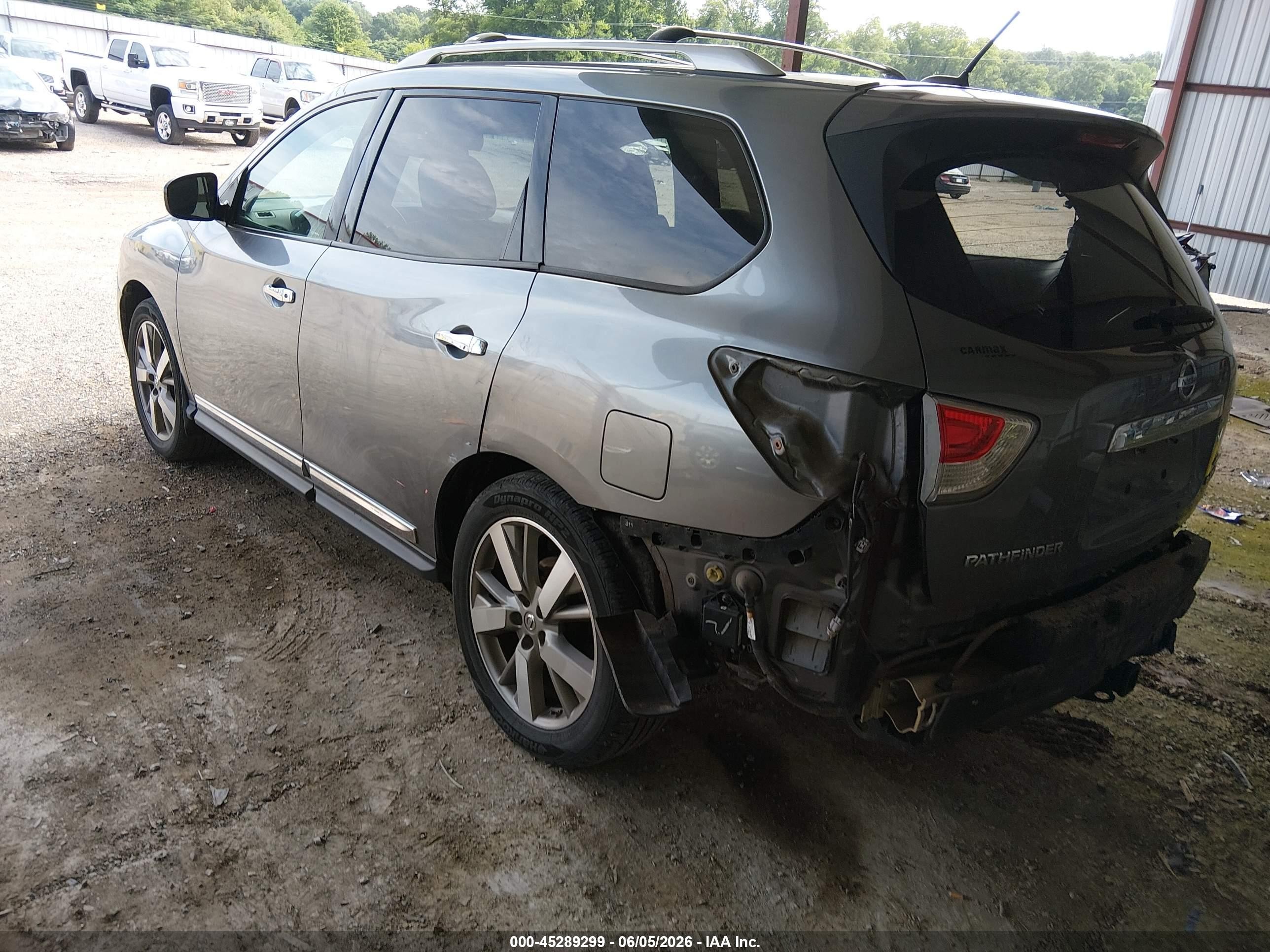 2015 Nissan Pathfinder Platinum/s/sl/sv Gray vin: 5N1AR2MM9FC660365
