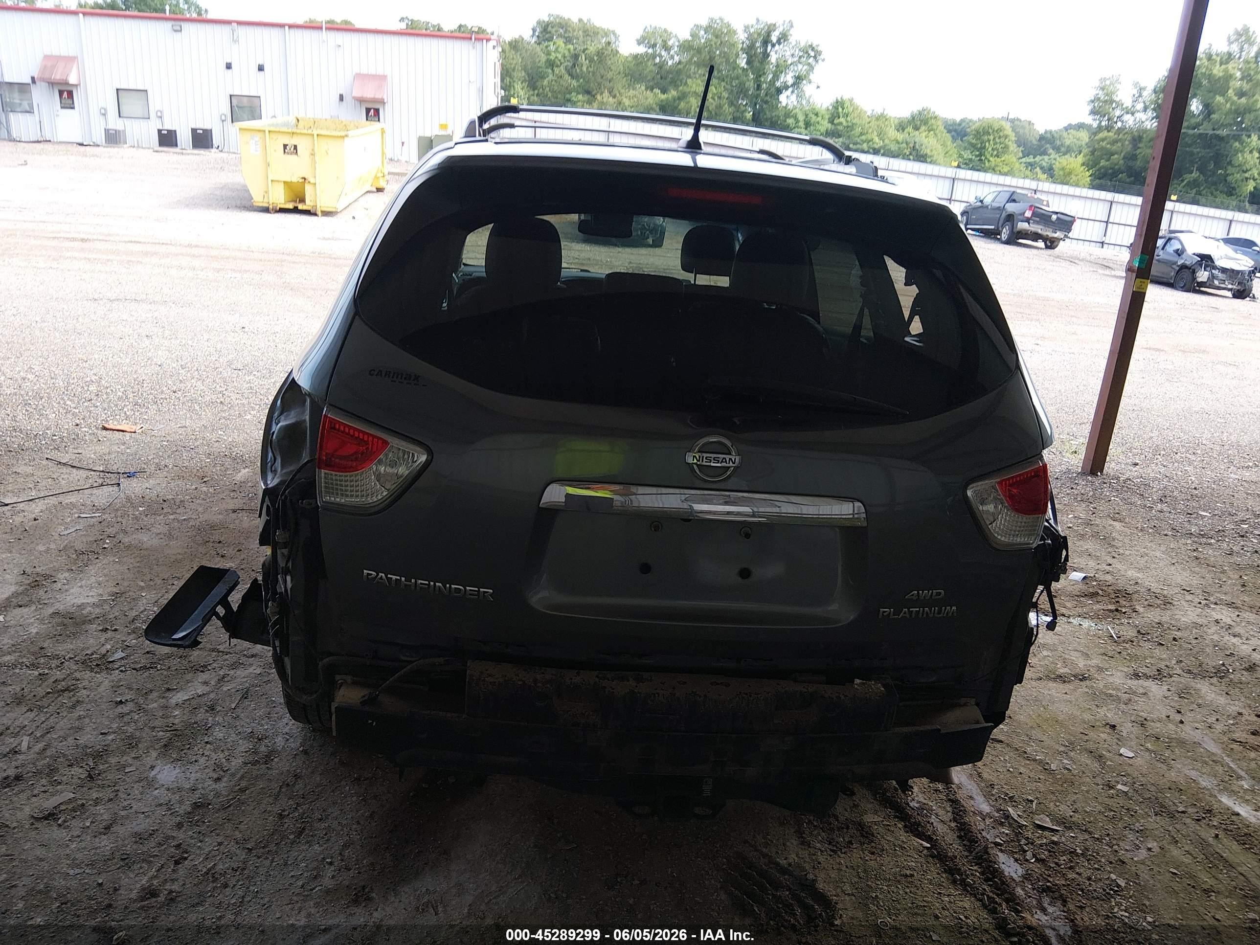 2015 Nissan Pathfinder Platinum/s/sl/sv Gray vin: 5N1AR2MM9FC660365