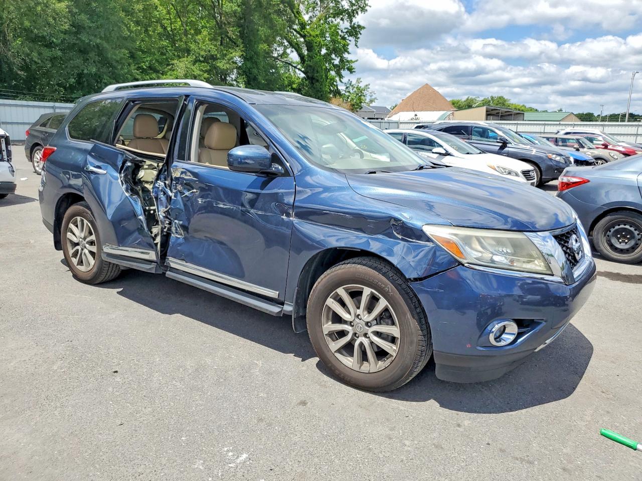 2015 Nissan Pathfinder Sl Blue vin: 5N1AR2MM9FC685640