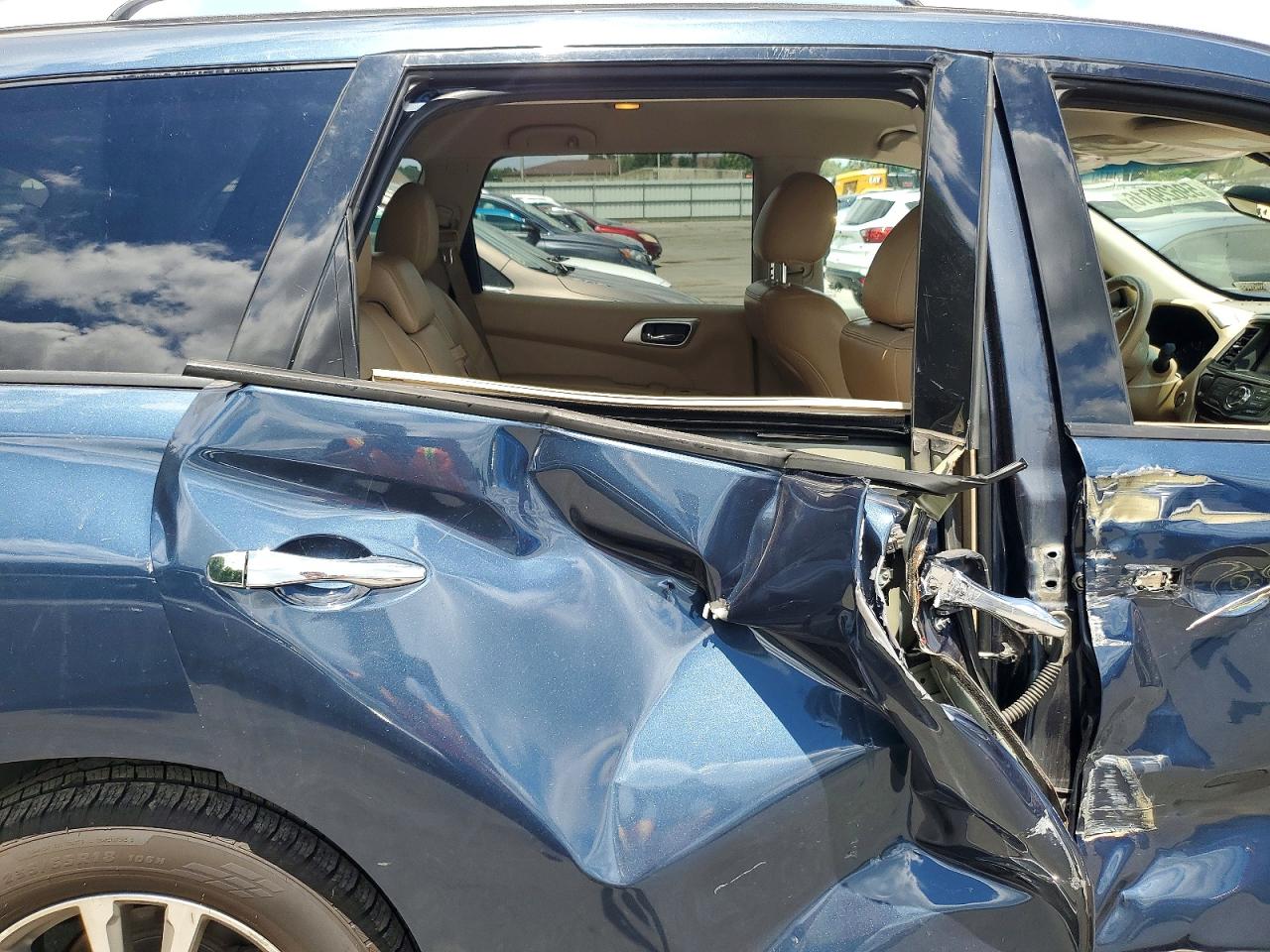 2015 Nissan Pathfinder Sl Blue vin: 5N1AR2MM9FC685640