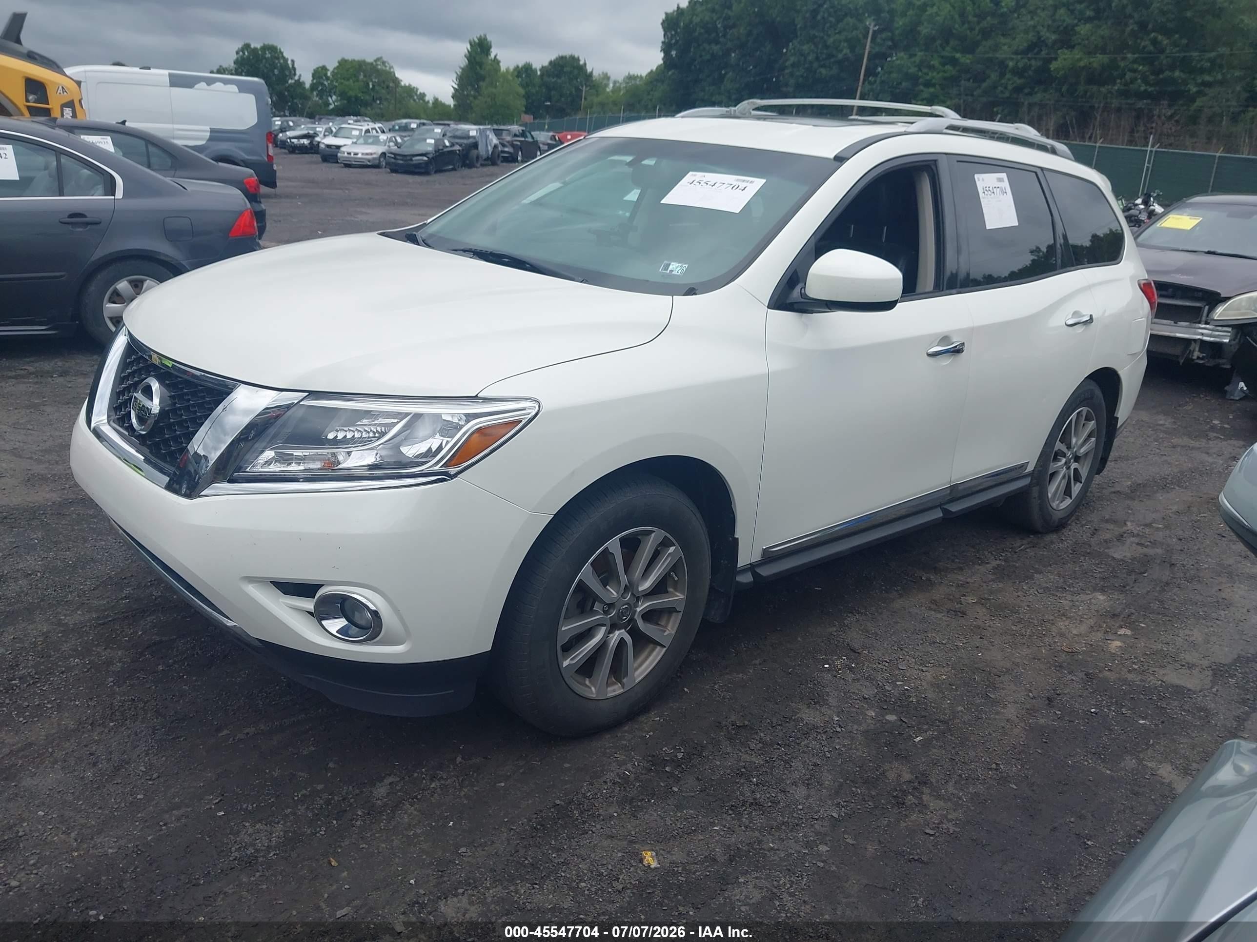 2015 Nissan Pathfinder Sl White vin: 5N1AR2MM9FC710732