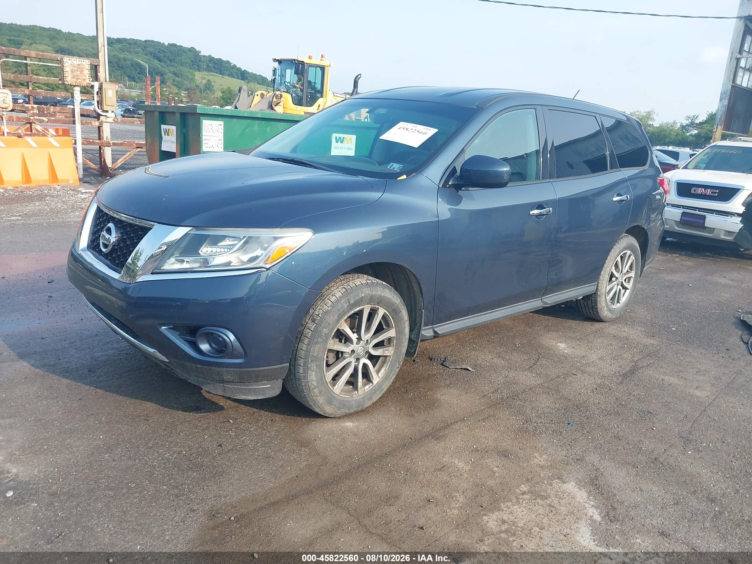 2013 Nissan Pathfinder S Blue vin: 5N1AR2MMXDC608398