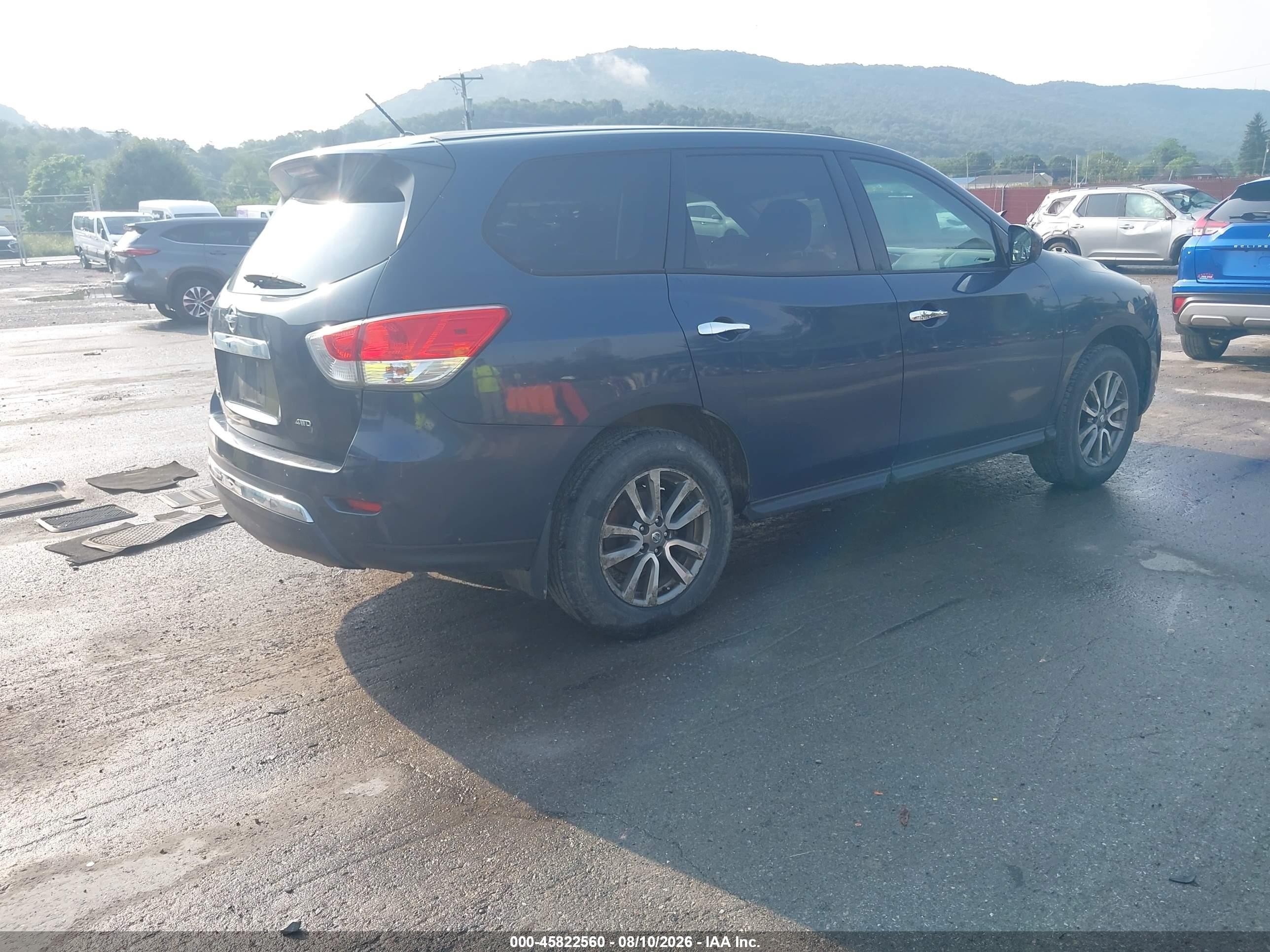2013 Nissan Pathfinder S Blue vin: 5N1AR2MMXDC608398