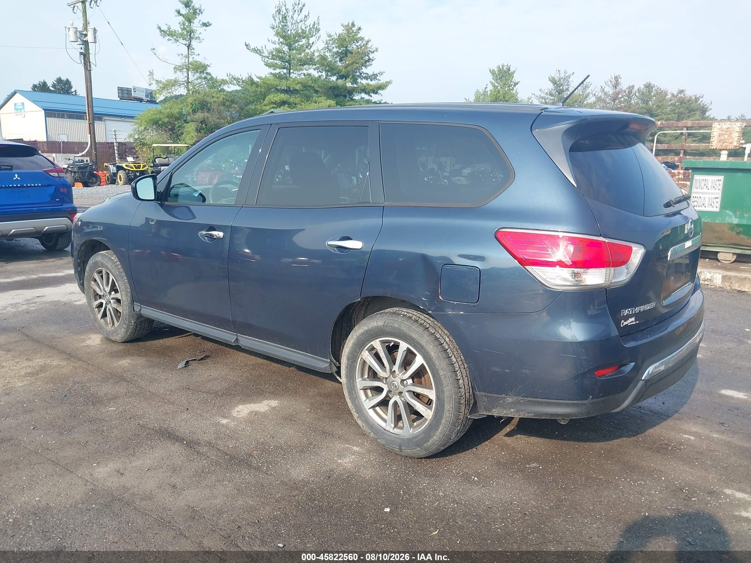 2013 Nissan Pathfinder S Blue vin: 5N1AR2MMXDC608398