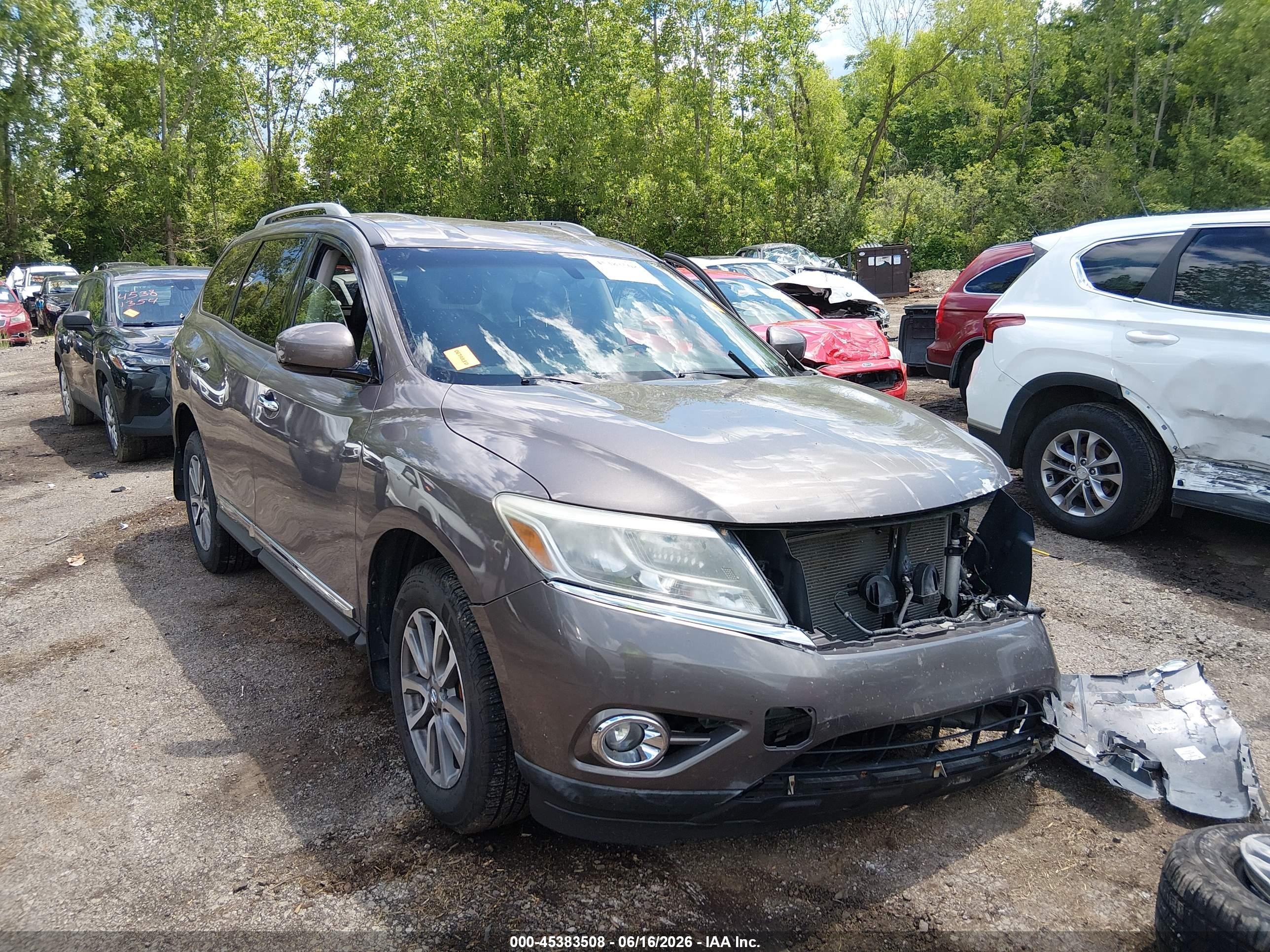 2013 Nissan Pathfinder Sl Серый vin: 5N1AR2MMXDC624505