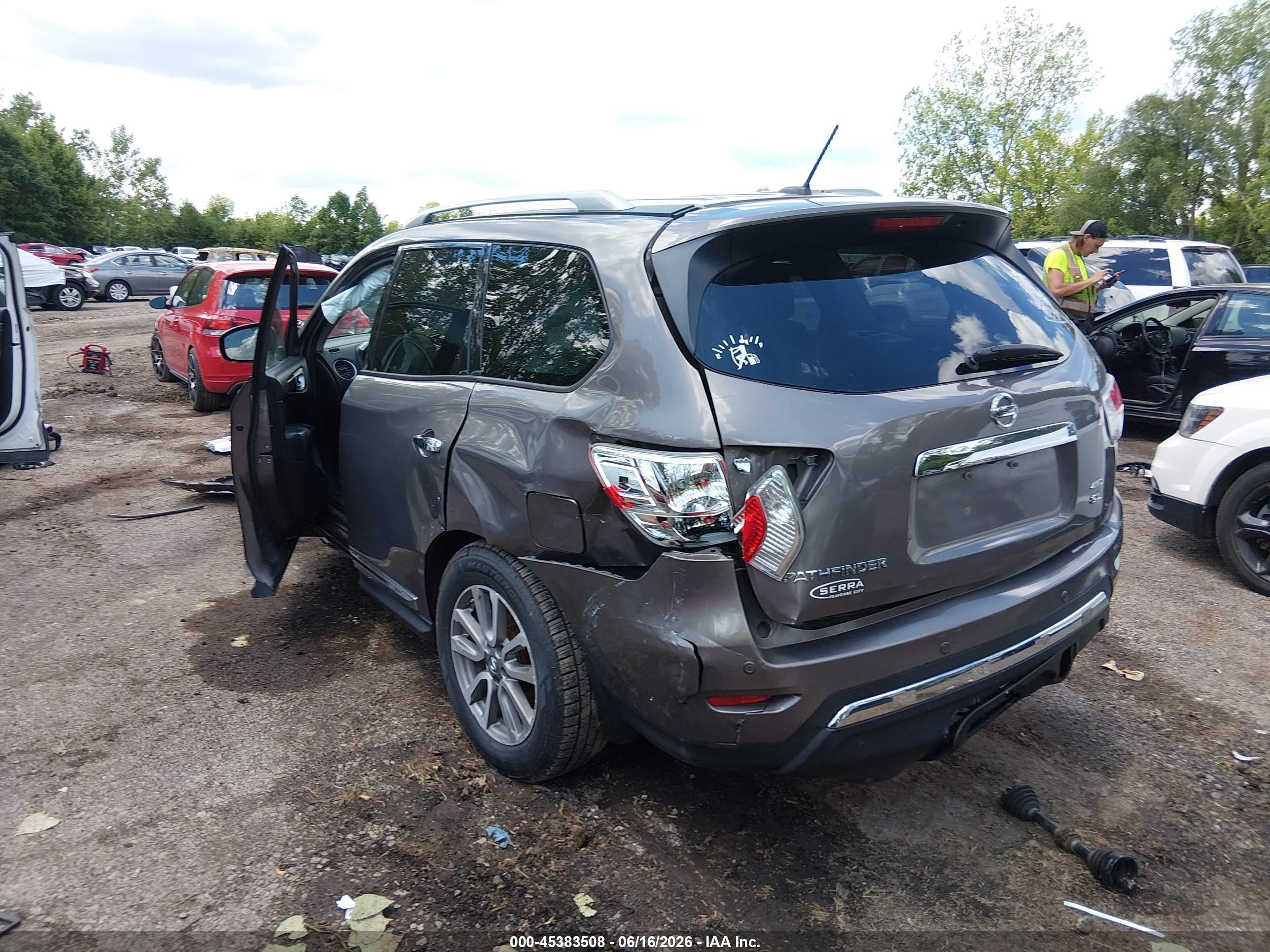 2013 Nissan Pathfinder Sl Gray vin: 5N1AR2MMXDC624505