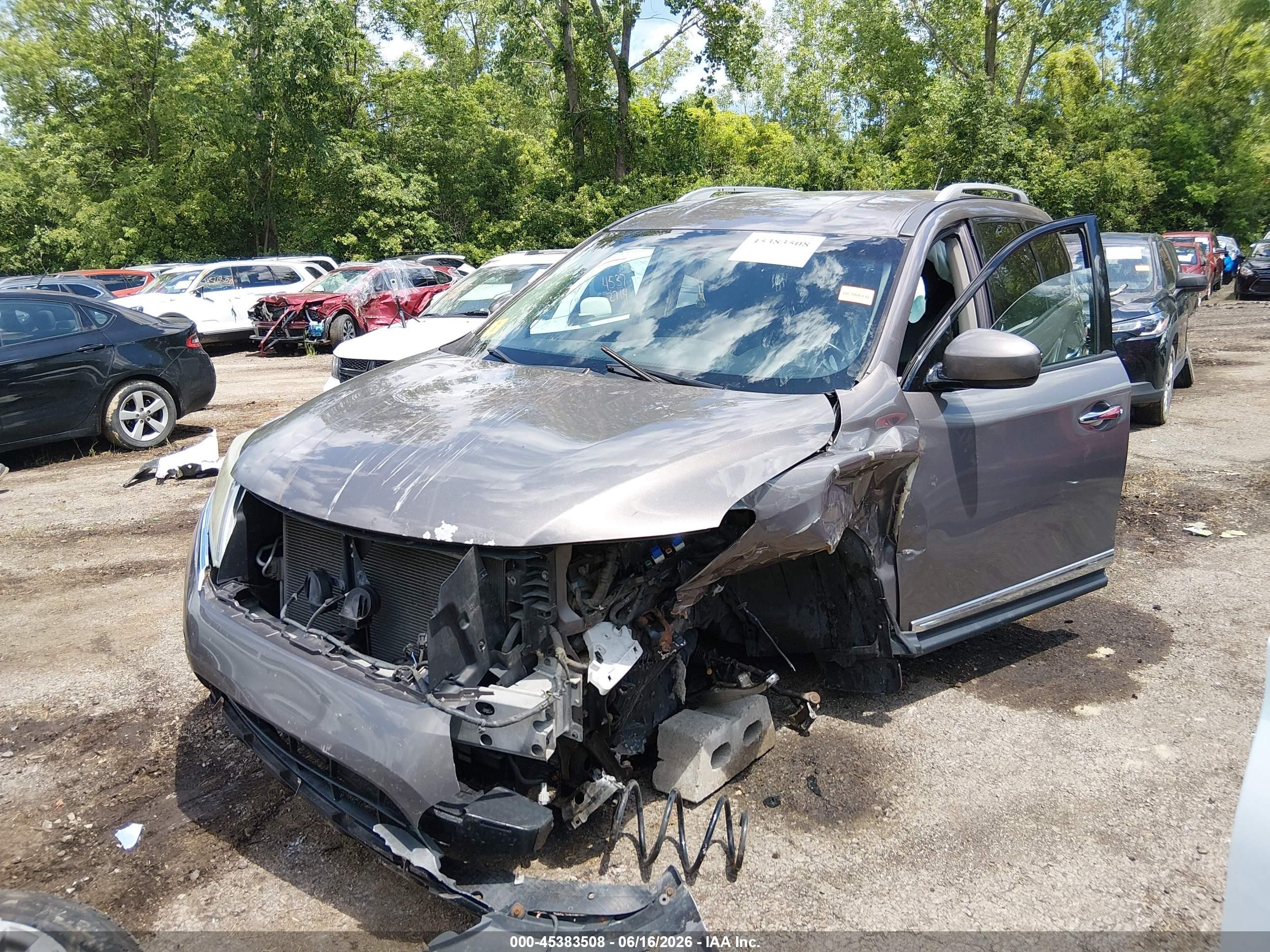 2013 Nissan Pathfinder Sl Gray vin: 5N1AR2MMXDC624505