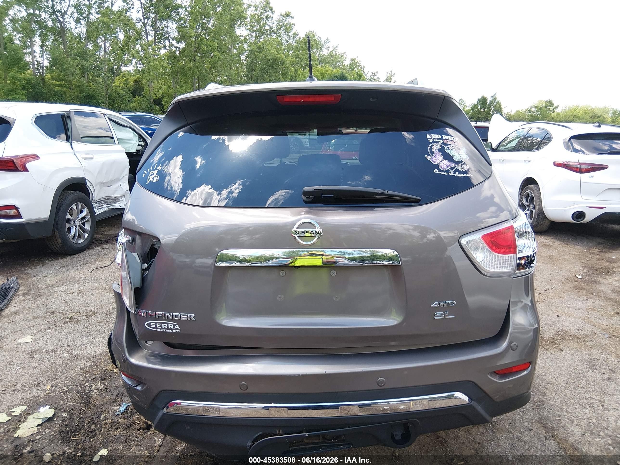 2013 Nissan Pathfinder Sl Gray vin: 5N1AR2MMXDC624505