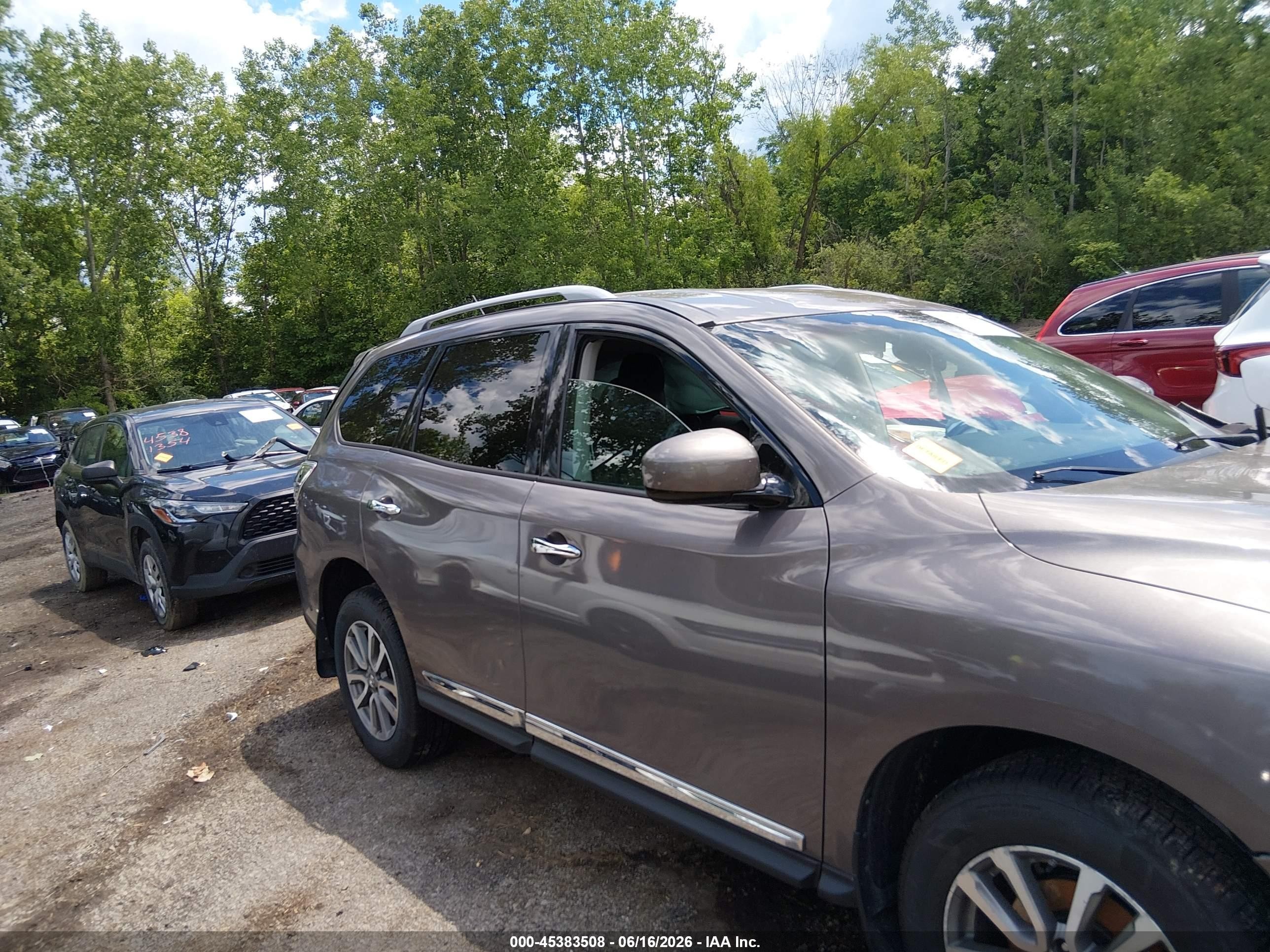 2013 Nissan Pathfinder Sl Gray vin: 5N1AR2MMXDC624505