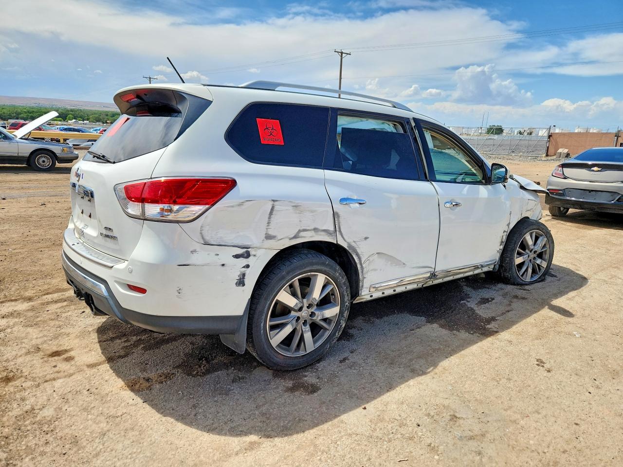 2013 Nissan Pathfinder S White vin: 5N1AR2MMXDC655673