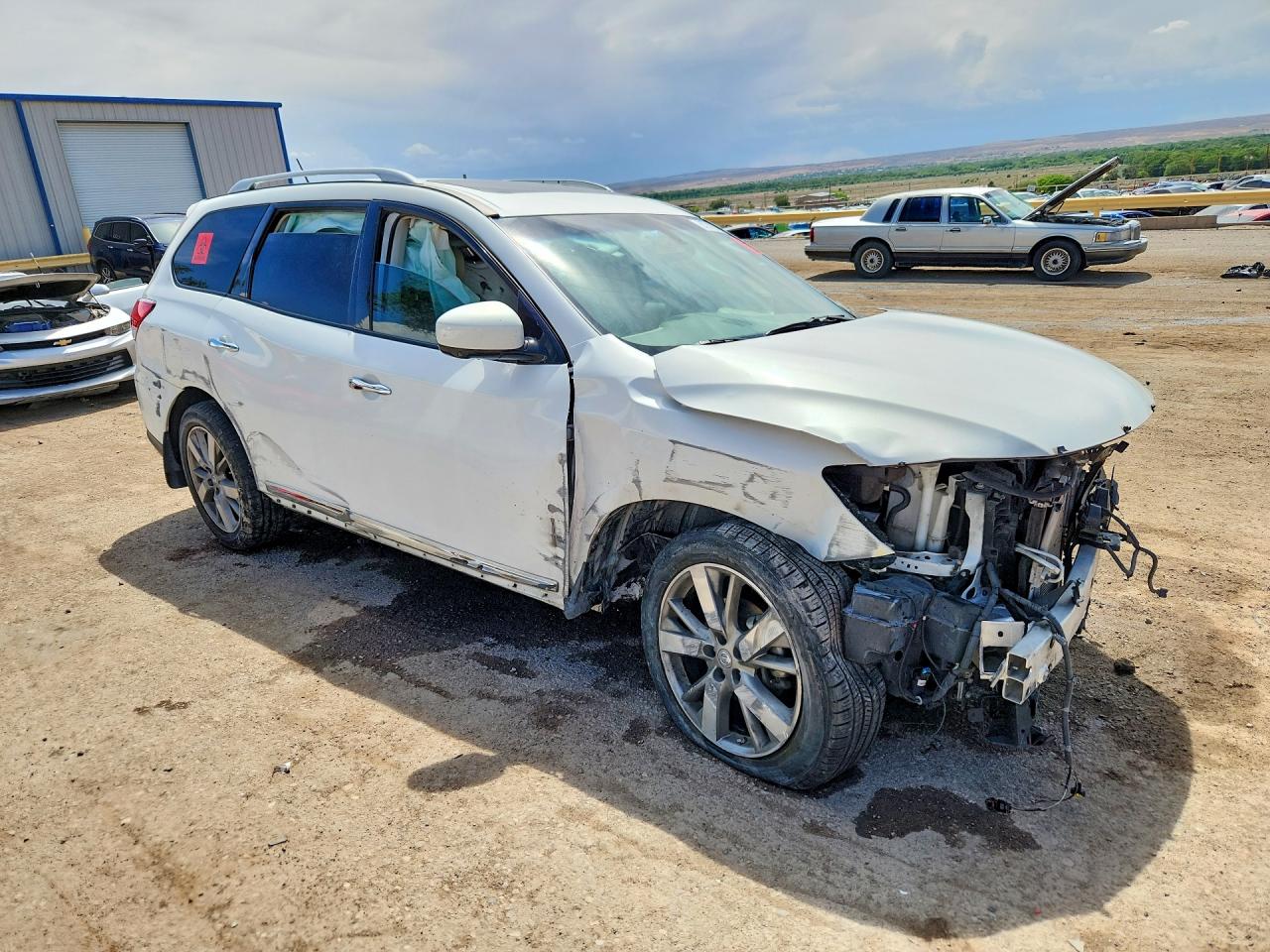 2013 Nissan Pathfinder S White vin: 5N1AR2MMXDC655673