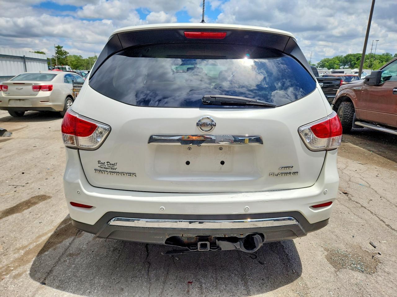 2013 Nissan Pathfinder S White vin: 5N1AR2MMXDC662154