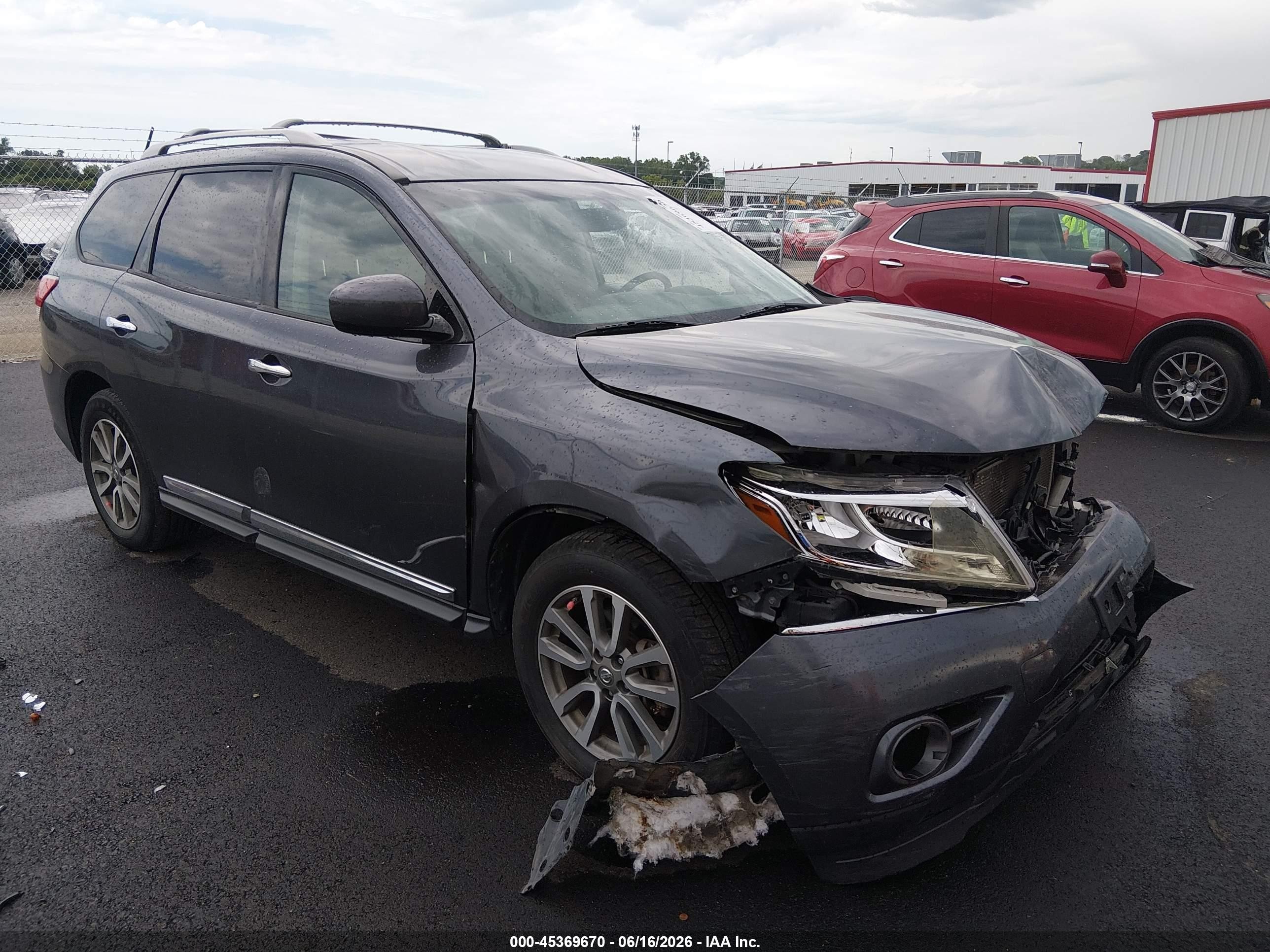 2013 Nissan Pathfinder Sl Gray vin: 5N1AR2MMXDC663045