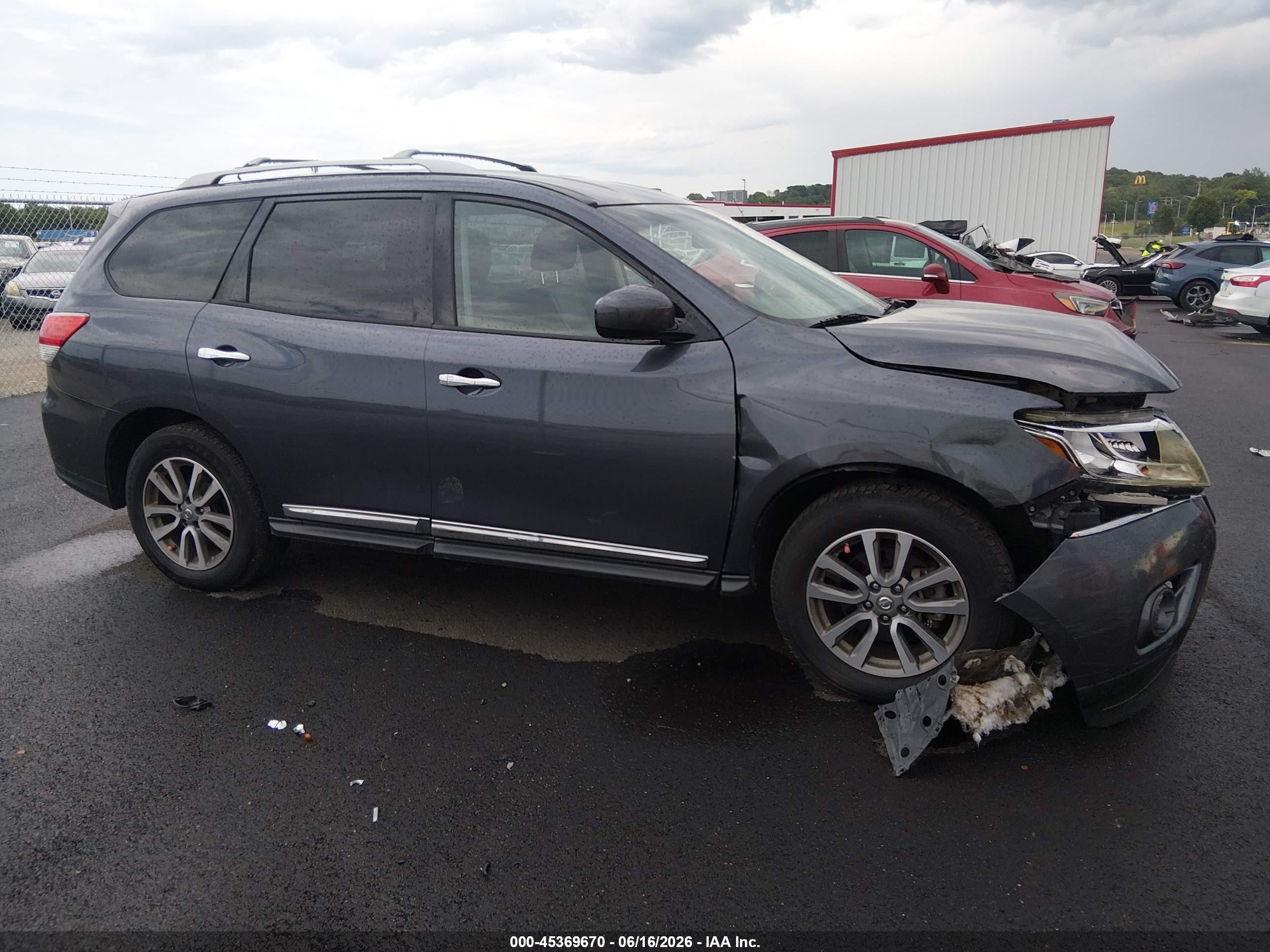 2013 Nissan Pathfinder Sl Gray vin: 5N1AR2MMXDC663045