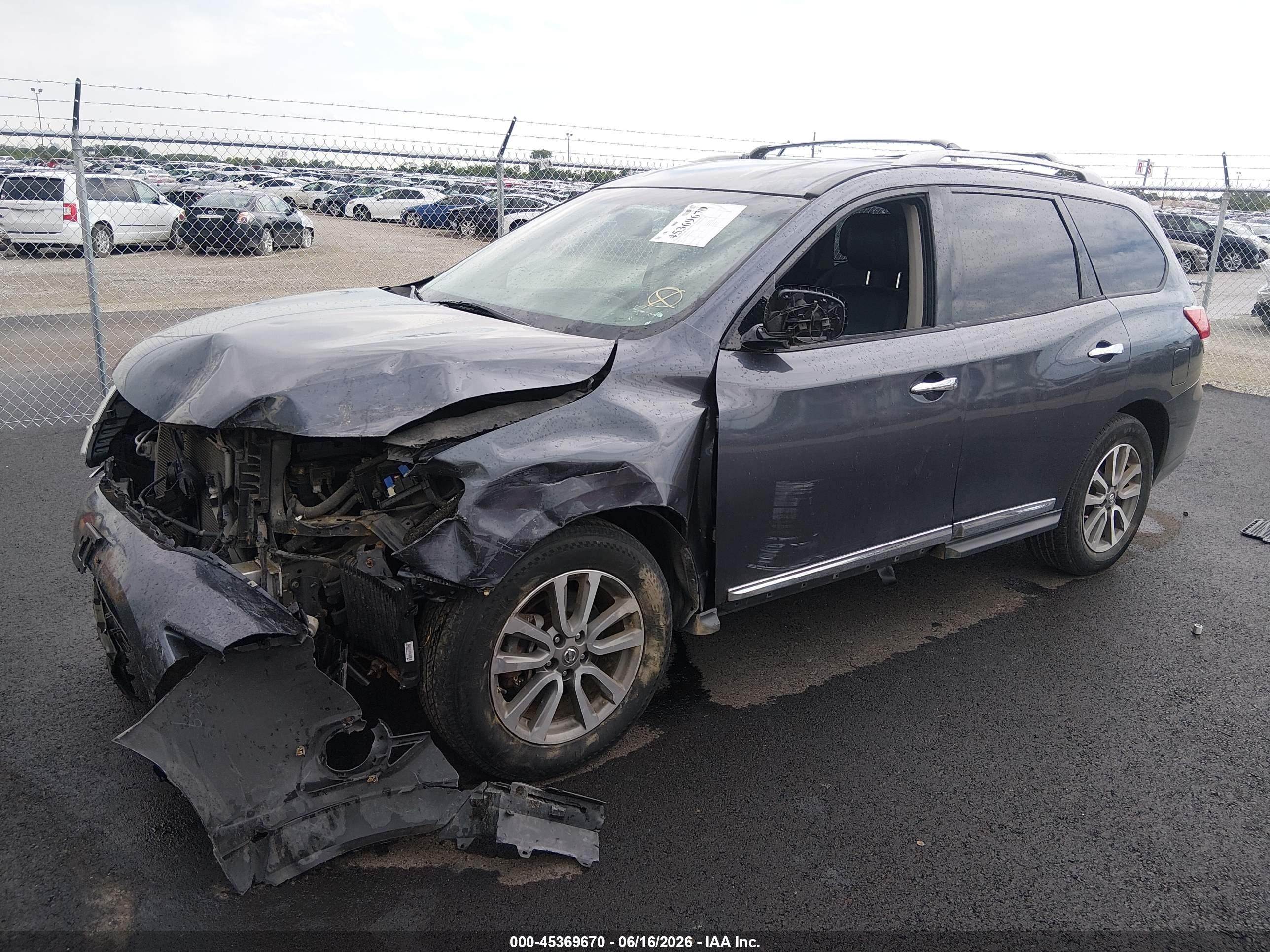 2013 Nissan Pathfinder Sl Gray vin: 5N1AR2MMXDC663045