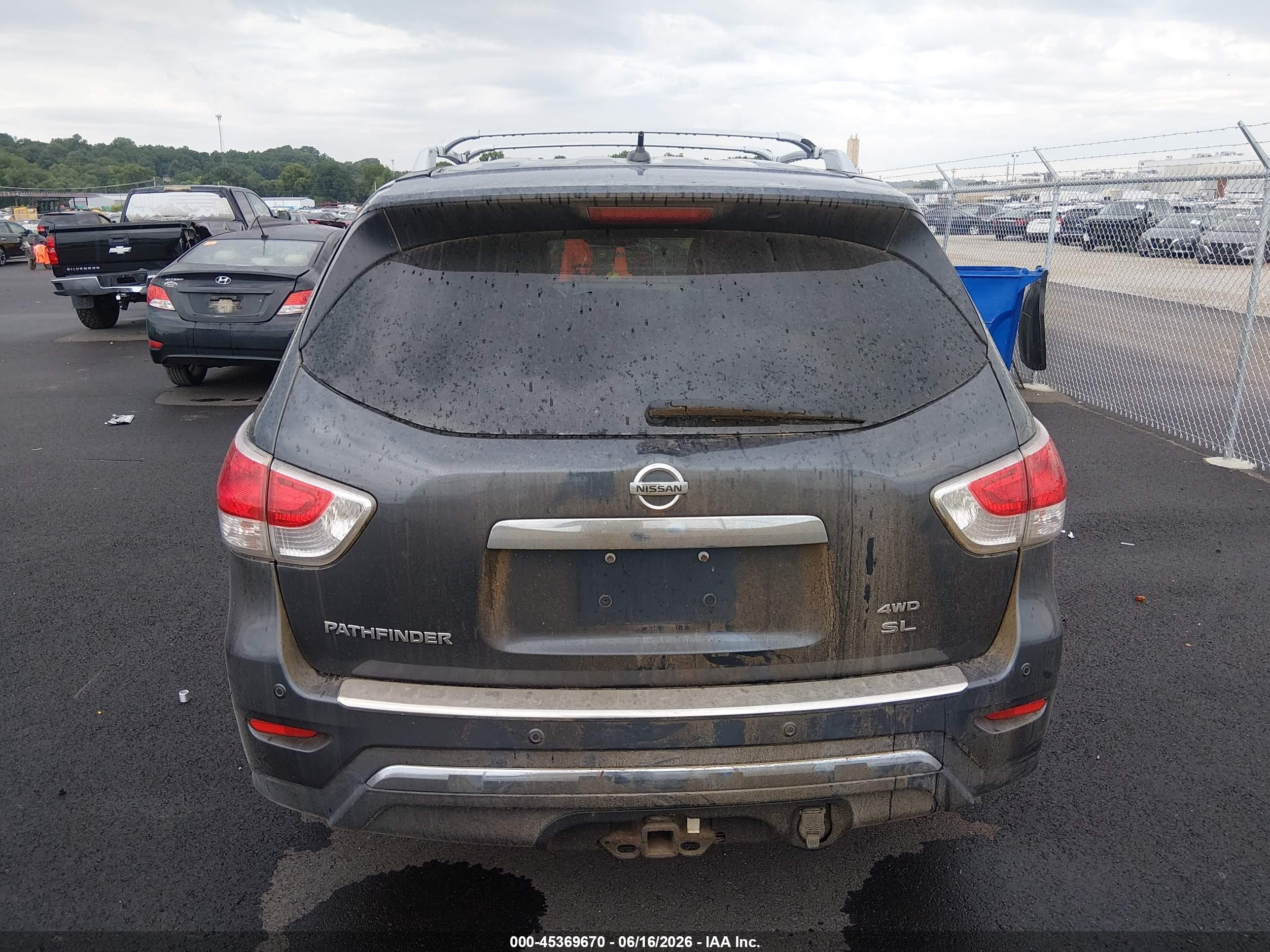 2013 Nissan Pathfinder Sl Gray vin: 5N1AR2MMXDC663045