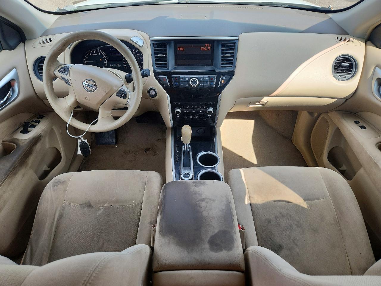 2013 Nissan Pathfinder S White vin: 5N1AR2MMXDC672750