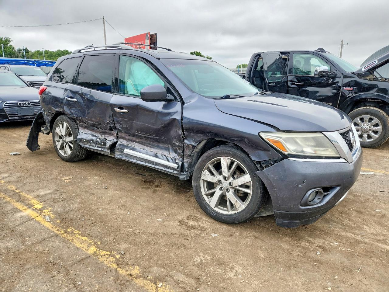 2013 Nissan Pathfinder S Gray vin: 5N1AR2MMXDC674899