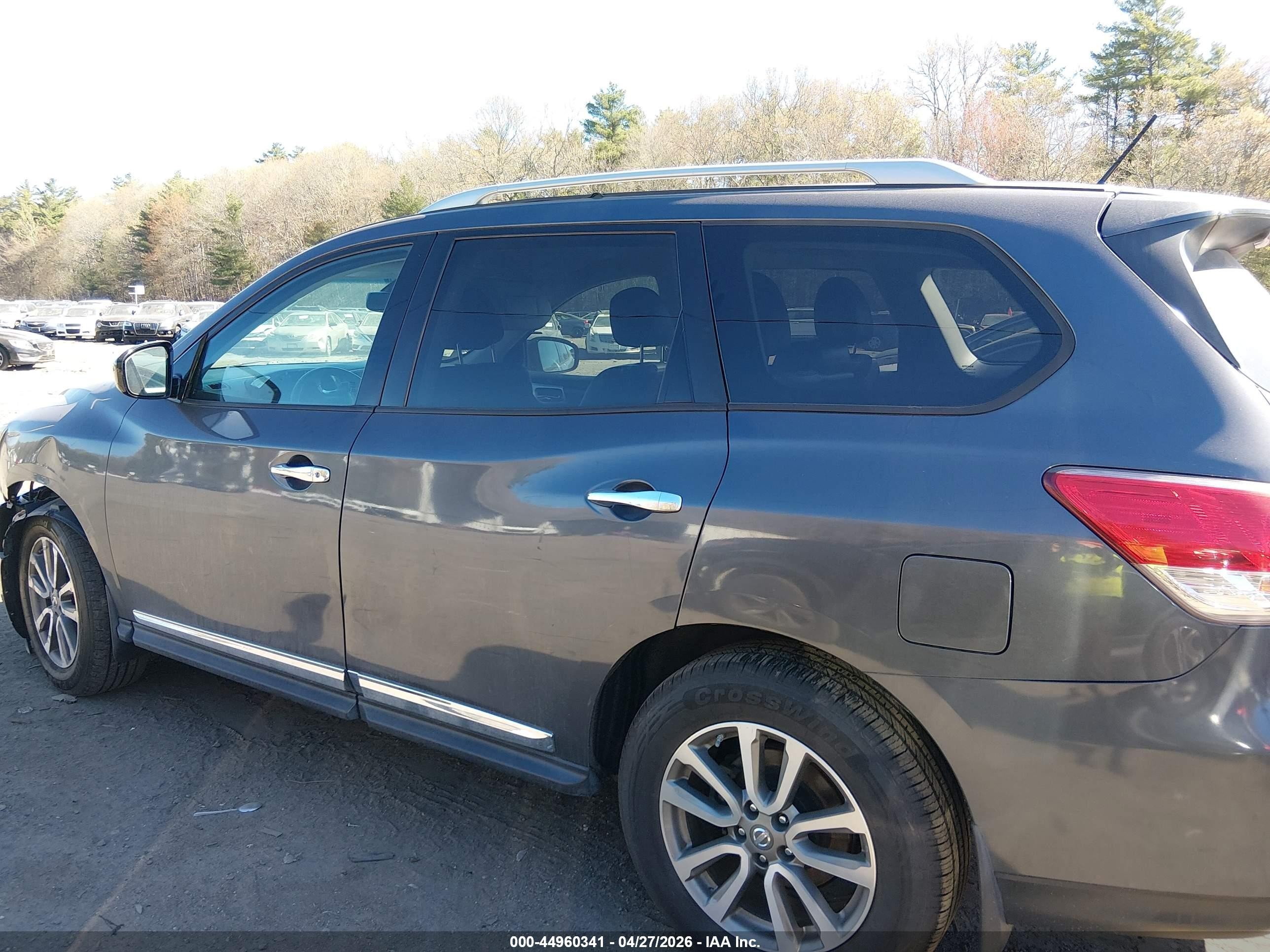 2013 Nissan Pathfinder Sl Gray vin: 5N1AR2MMXDC681612