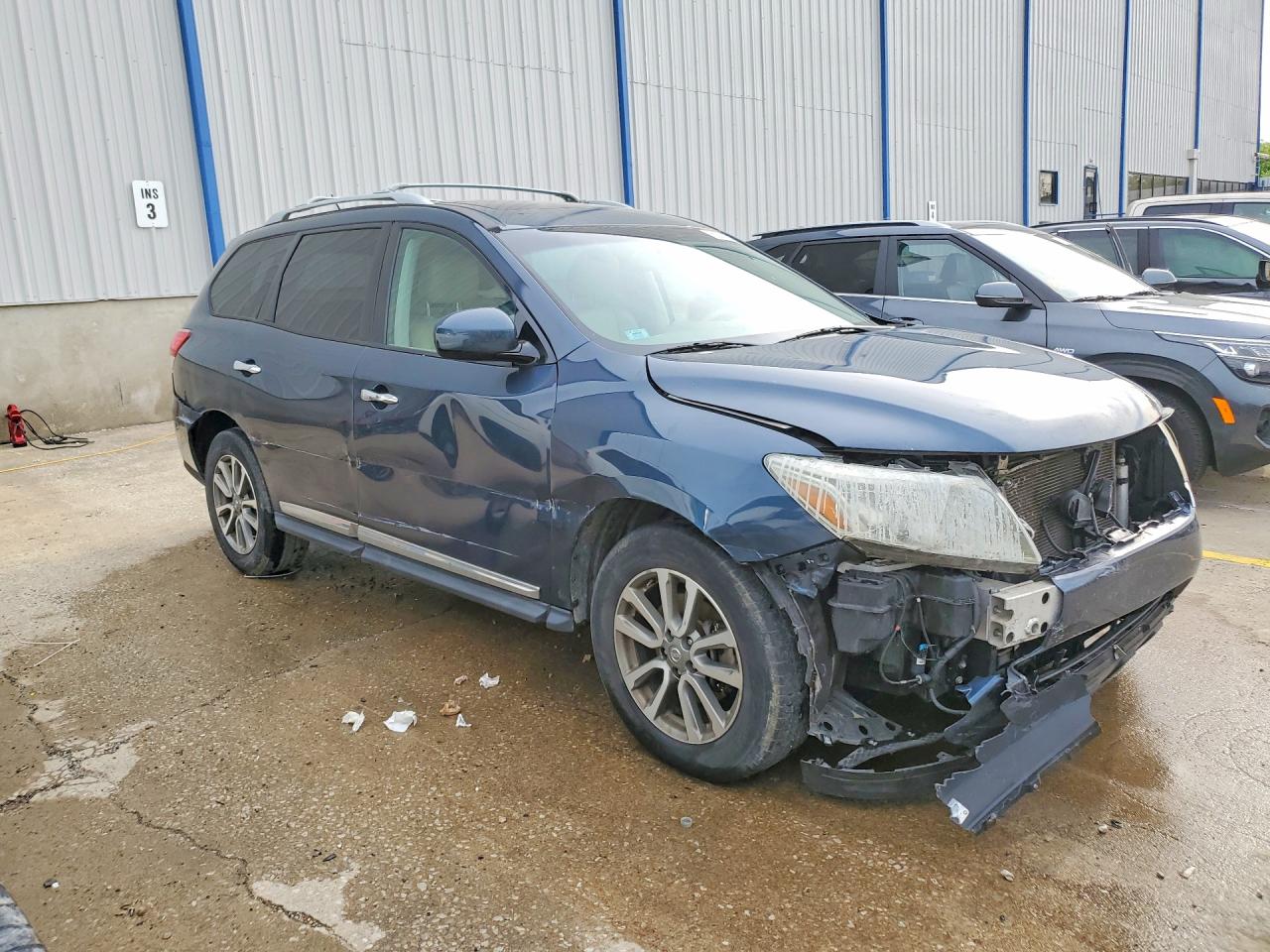 2014 Nissan Pathfinder S Blue vin: 5N1AR2MMXEC600514