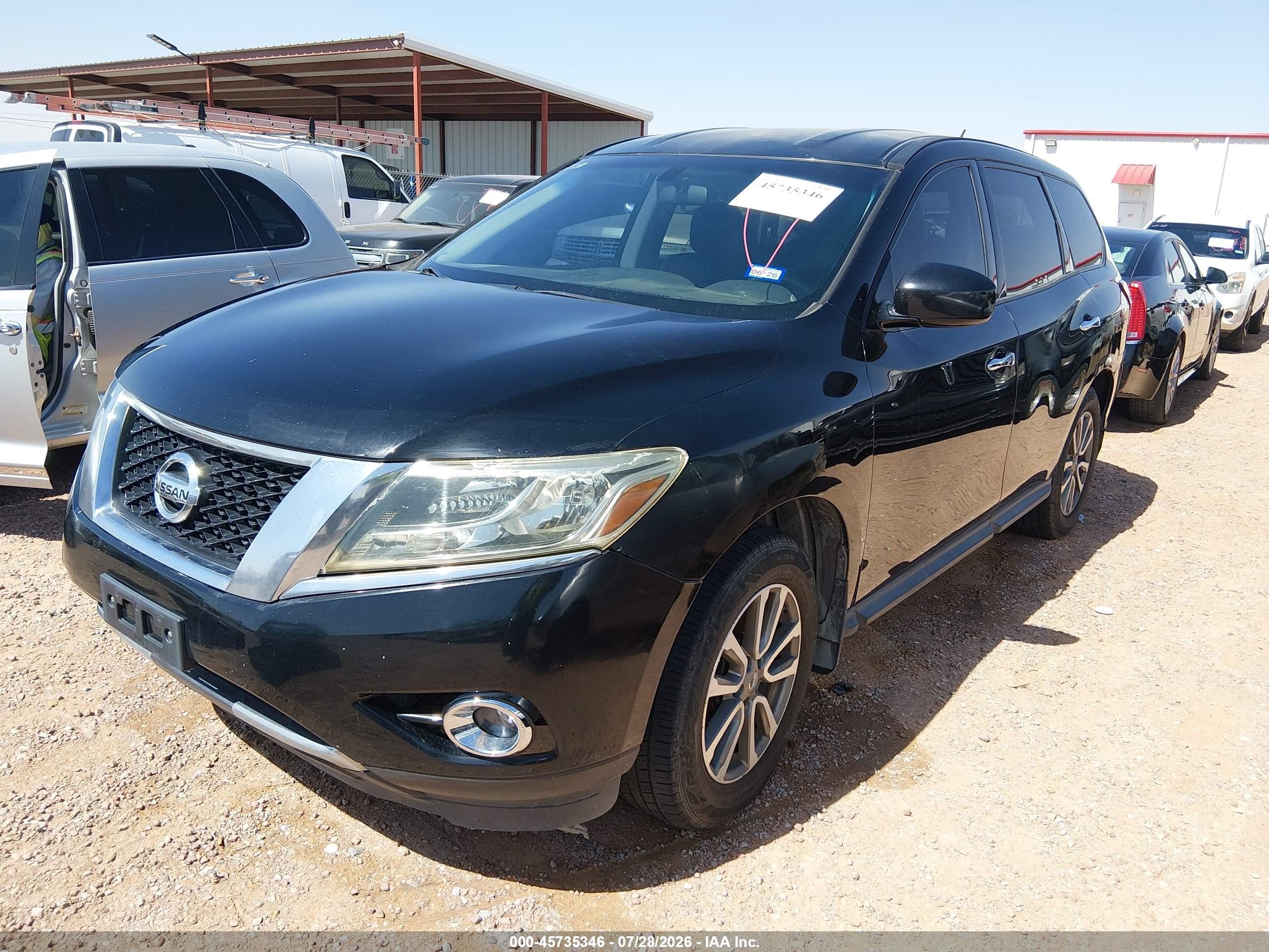 2014 Nissan Pathfinder S Black vin: 5N1AR2MMXEC602019
