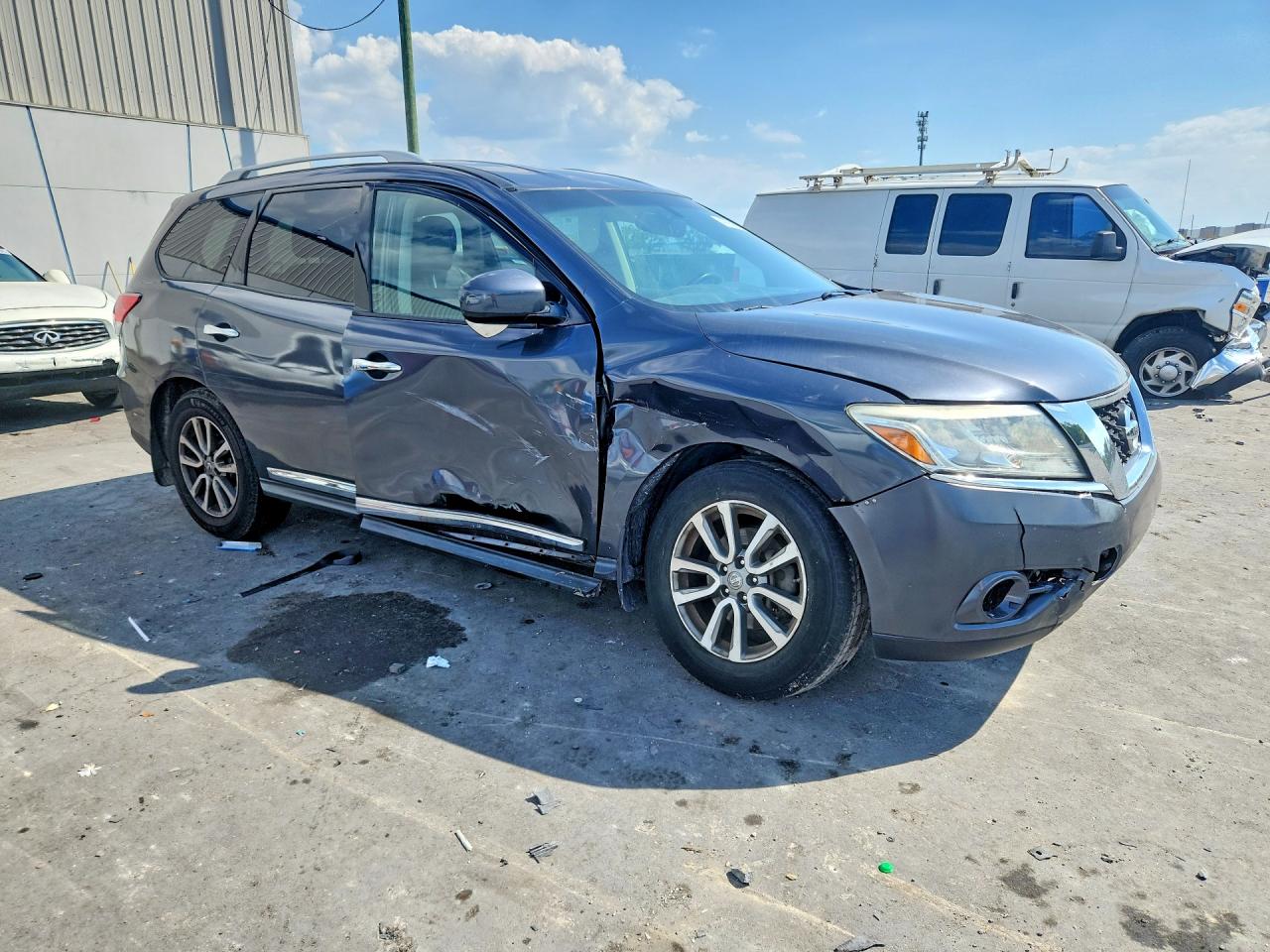 2014 Nissan Pathfinder Sl Gray vin: 5N1AR2MMXEC604885