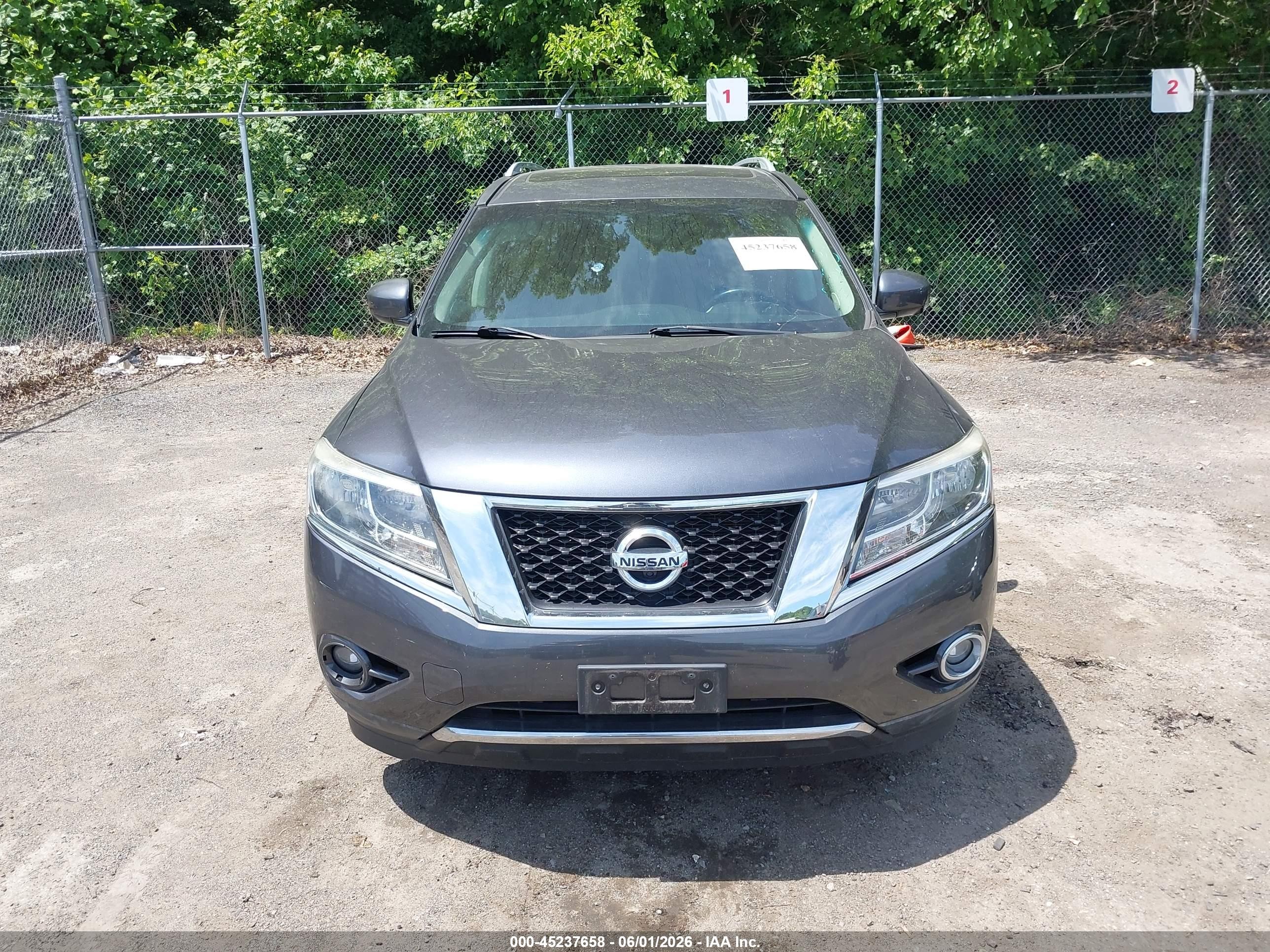 2014 Nissan Pathfinder Platinum Gray vin: 5N1AR2MMXEC624523