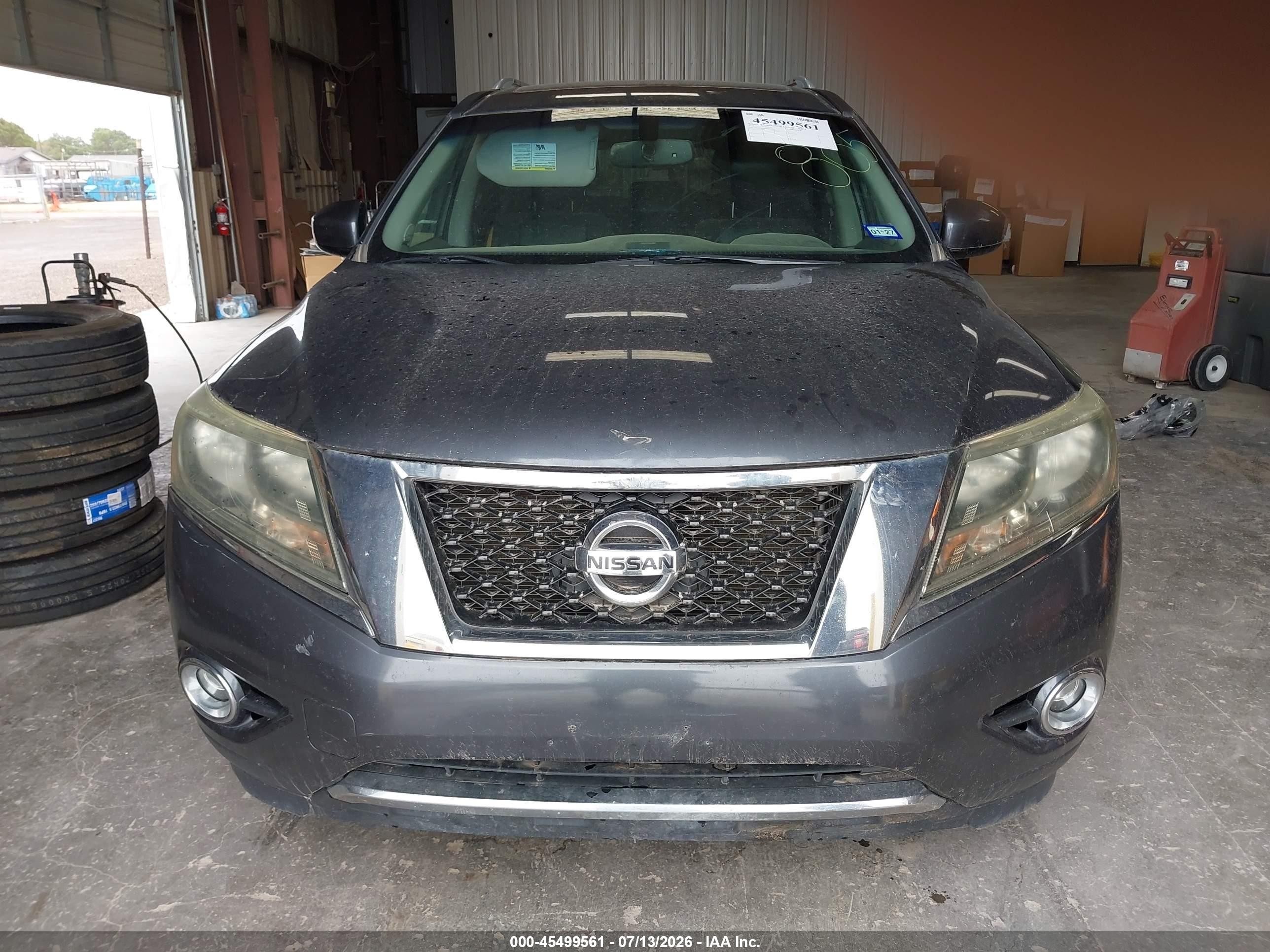 2014 Nissan Pathfinder Sl Gray vin: 5N1AR2MMXEC633805