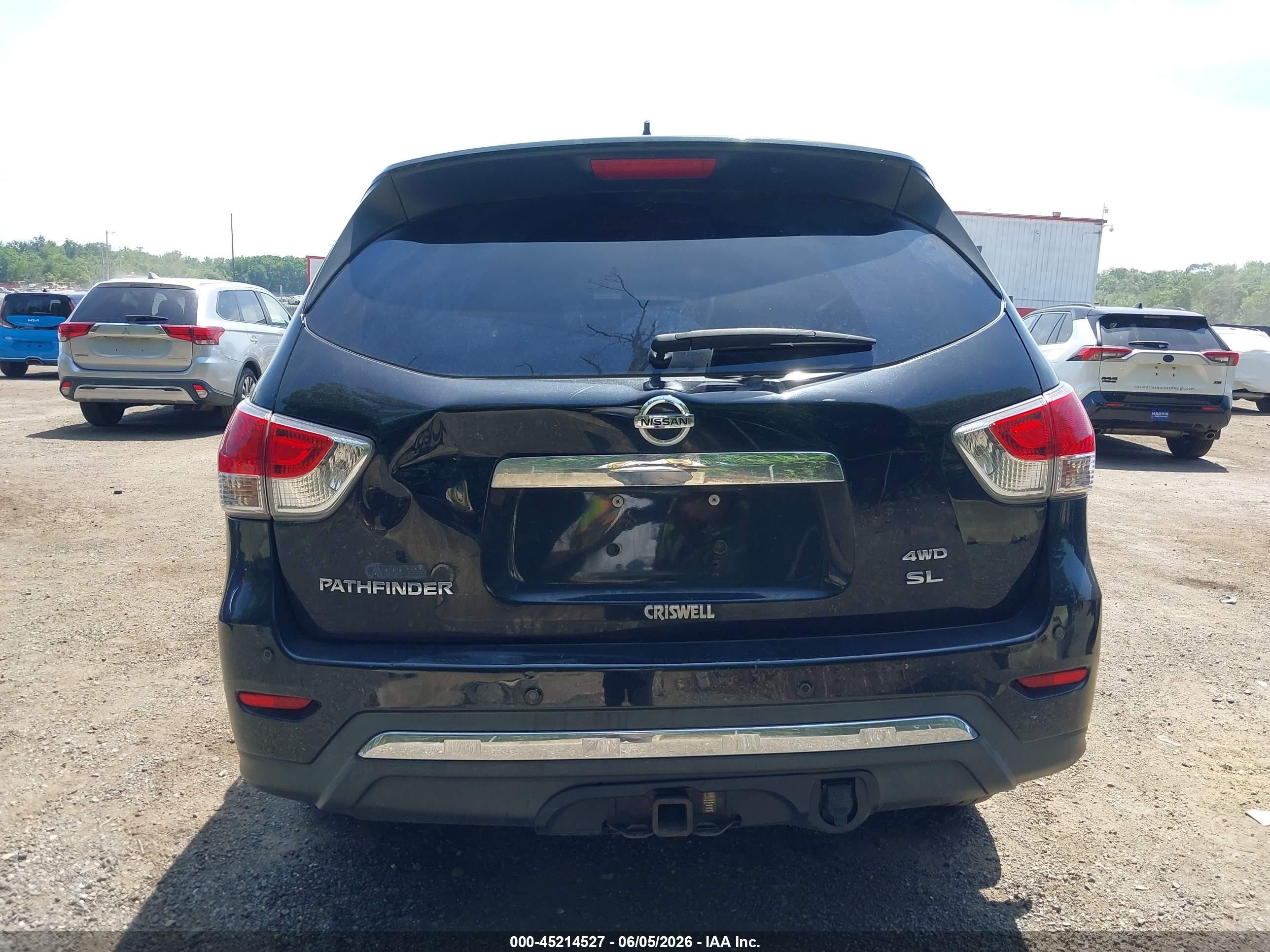 2014 Nissan Pathfinder Sl Black vin: 5N1AR2MMXEC645050