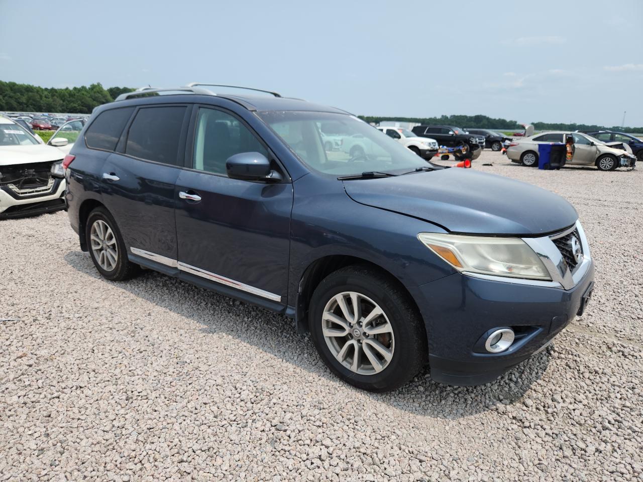 2014 Nissan Pathfinder Sl Blue vin: 5N1AR2MMXEC672894
