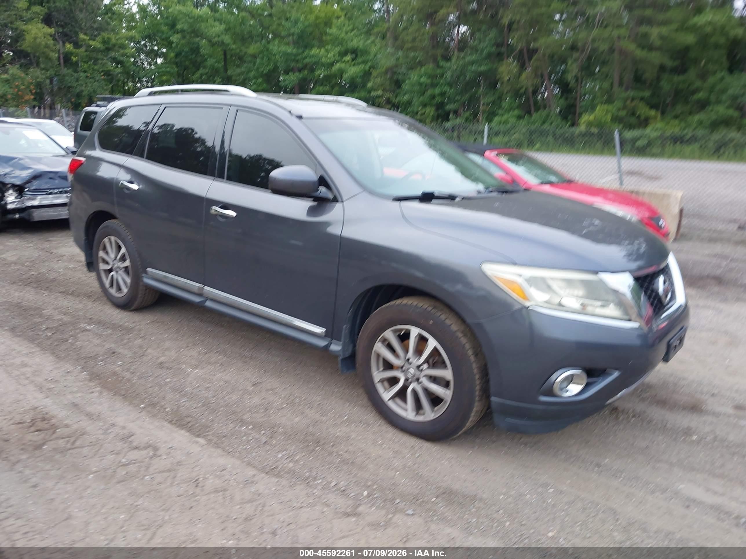 2014 Nissan Pathfinder Sl Gray vin: 5N1AR2MMXEC712665