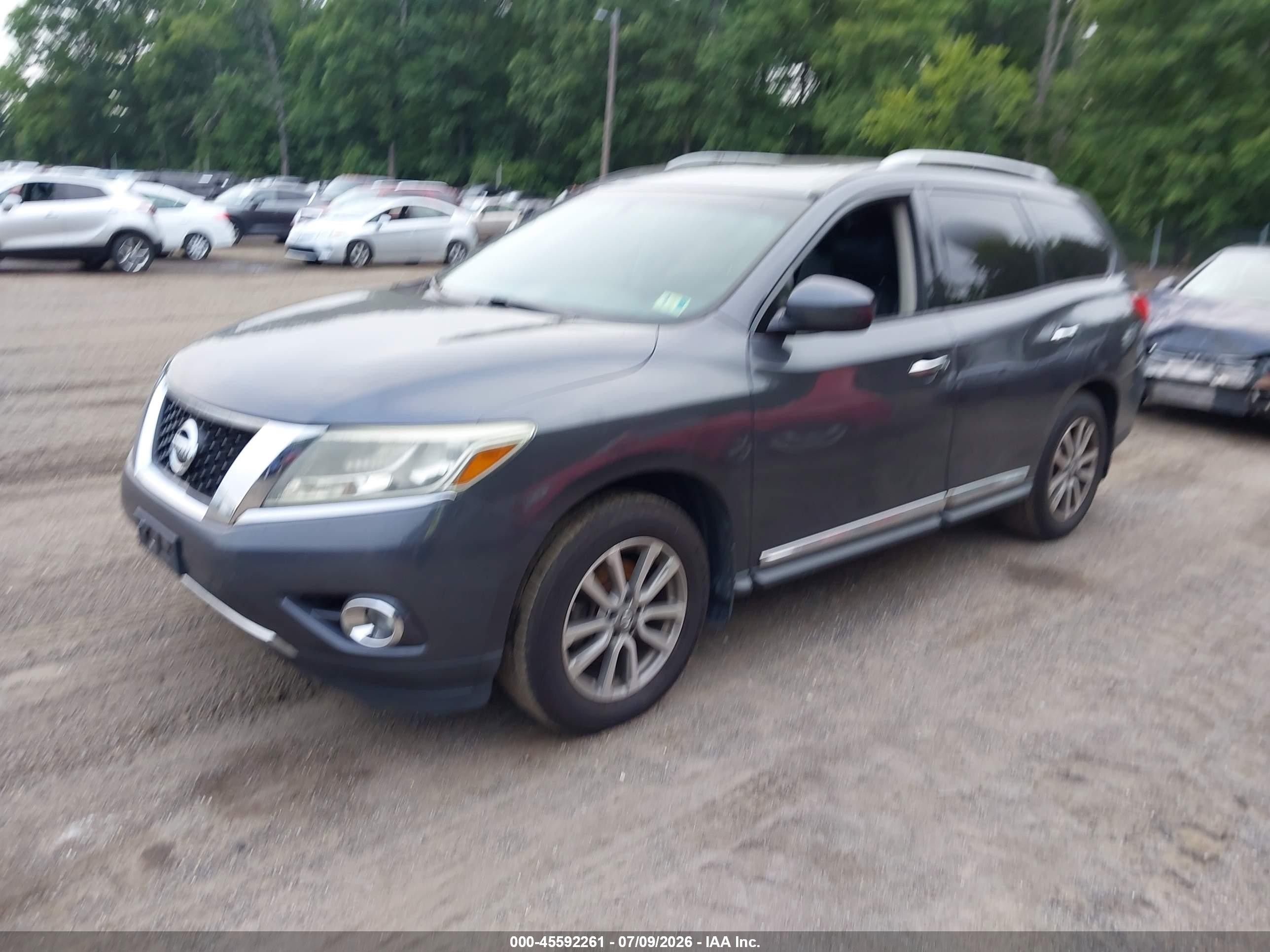 2014 Nissan Pathfinder Sl Gray vin: 5N1AR2MMXEC712665
