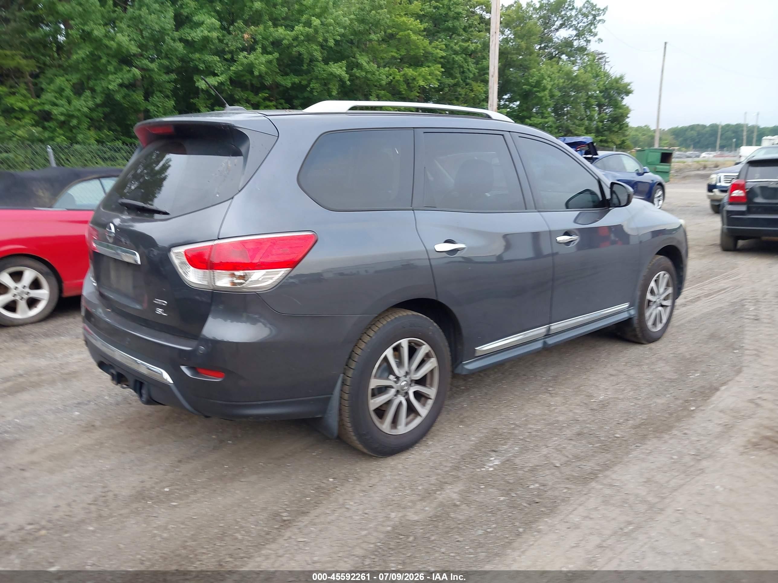 2014 Nissan Pathfinder Sl Gray vin: 5N1AR2MMXEC712665
