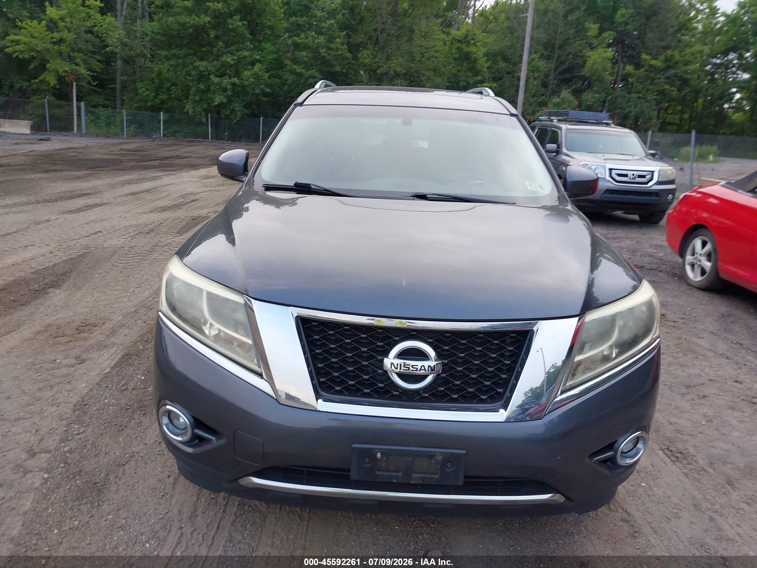 2014 Nissan Pathfinder Sl Gray vin: 5N1AR2MMXEC712665