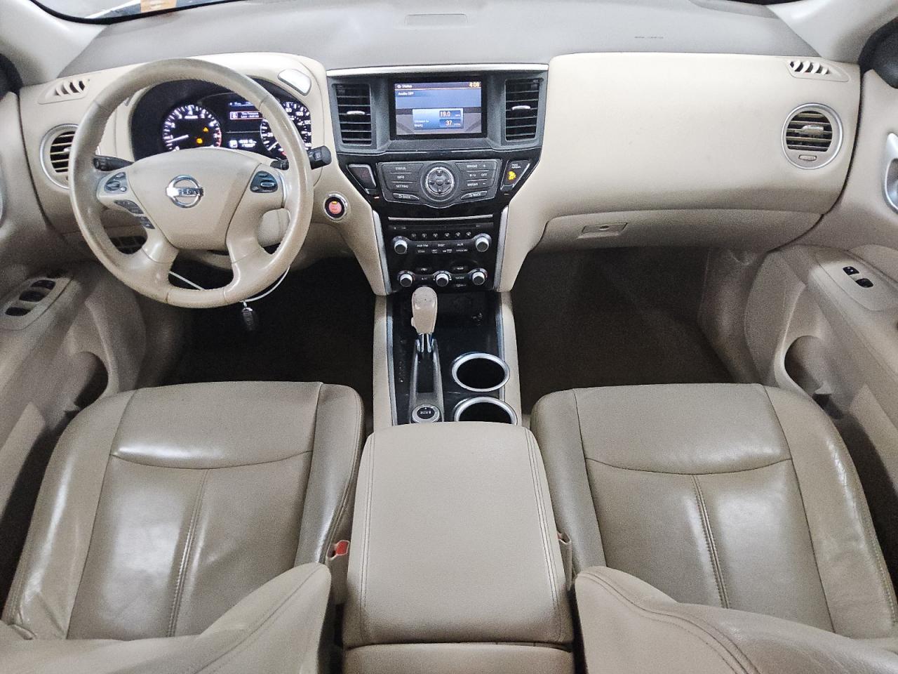 2014 Nissan Pathfinder Sv White vin: 5N1AR2MMXEC715114 Damage: Air Conditioner, Blows Warm, Repair Required