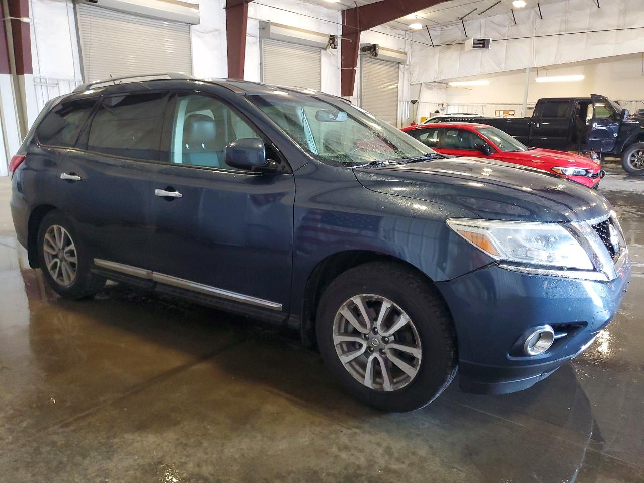 2014 Nissan Pathfinder Sl Blue vin: 5N1AR2MMXEC715145
