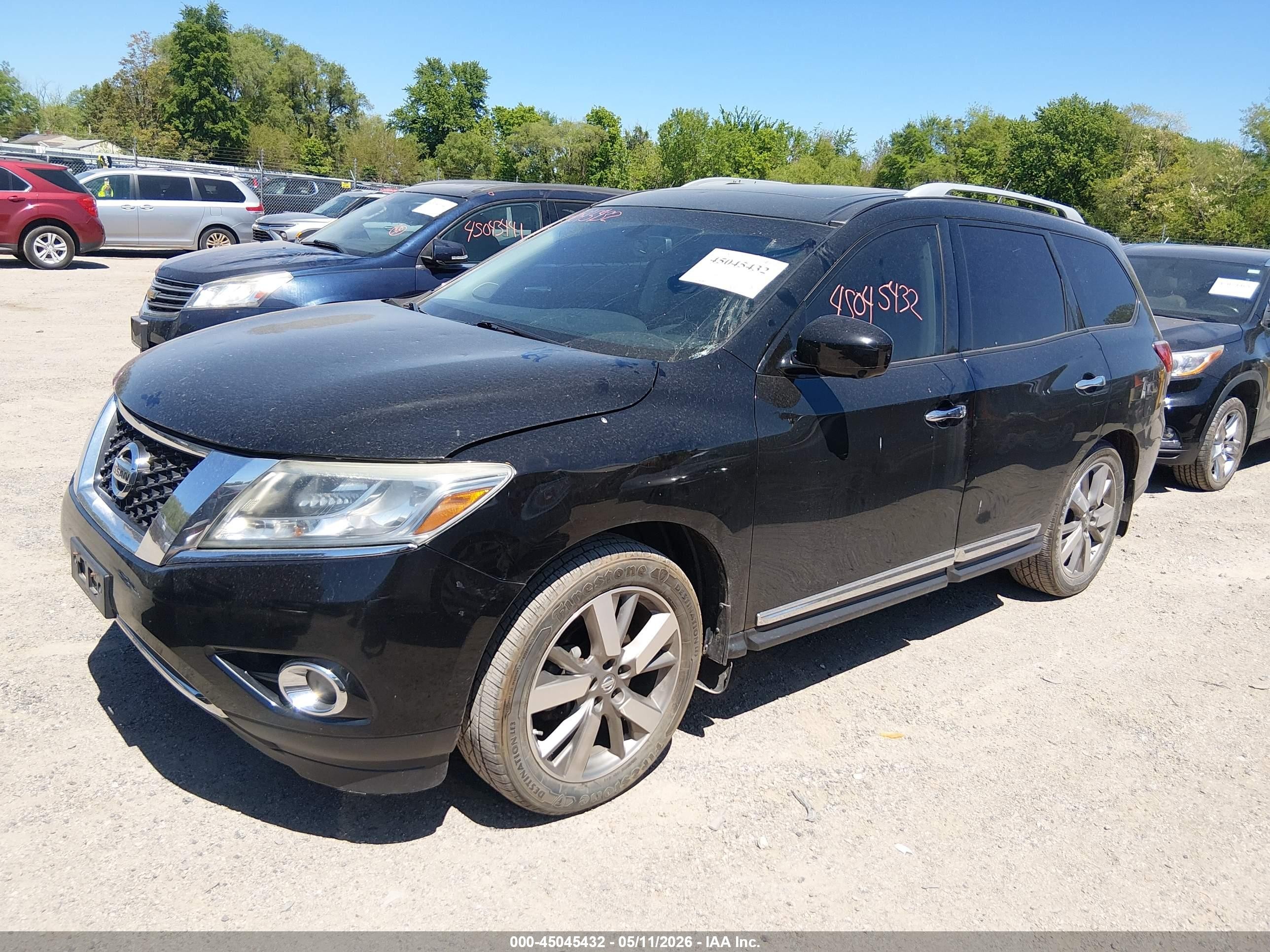 2014 Nissan Pathfinder Platinum Черный vin: 5N1AR2MMXEC715646