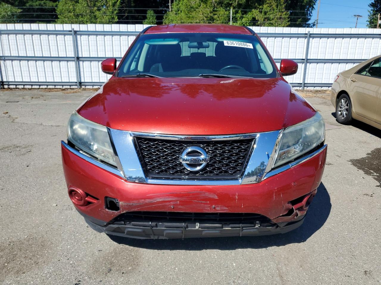 2014 Nissan Pathfinder S Red vin: 5N1AR2MMXEC720149
