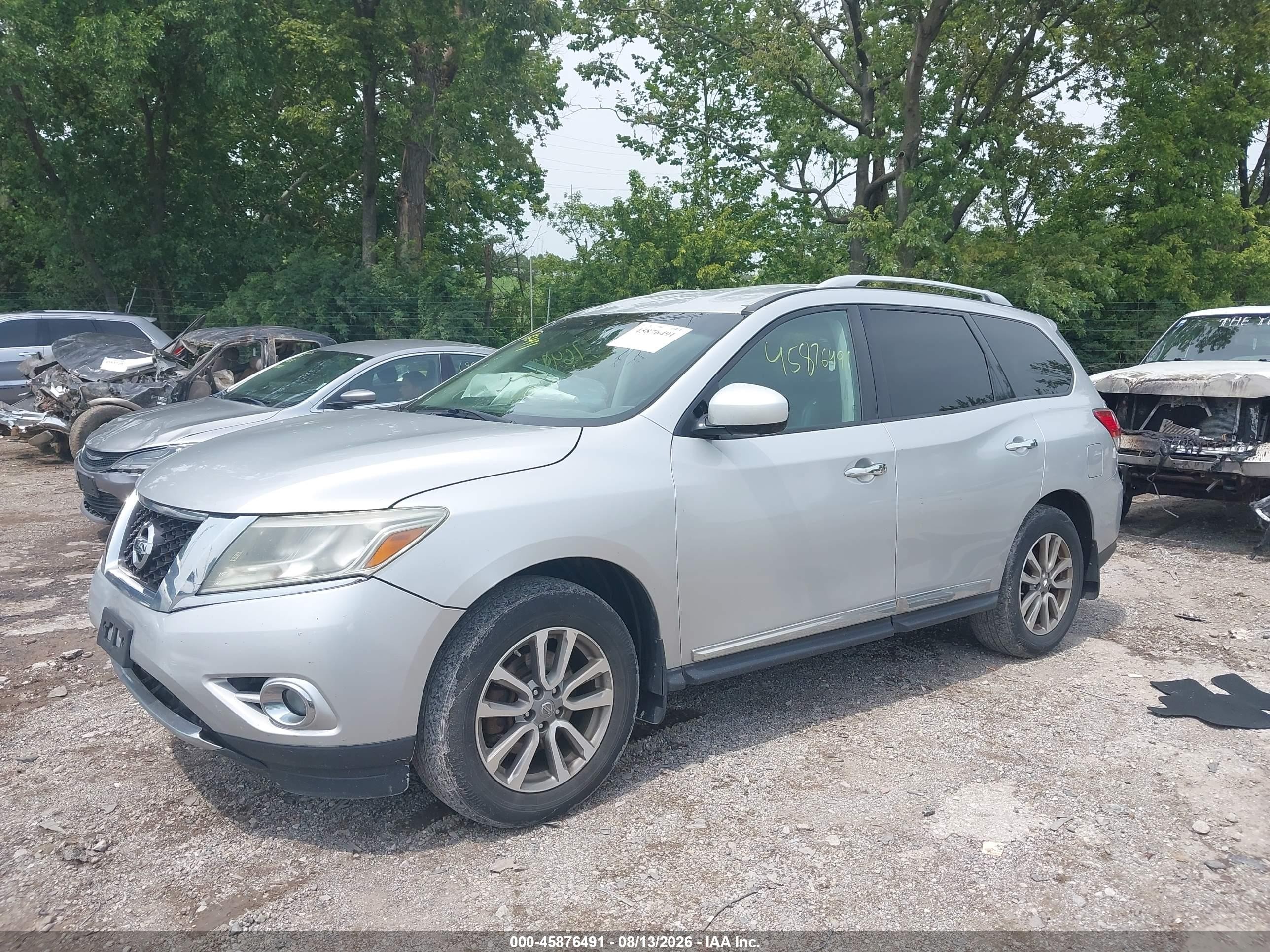 2015 Nissan Pathfinder Sl Silver vin: 5N1AR2MMXFC600661