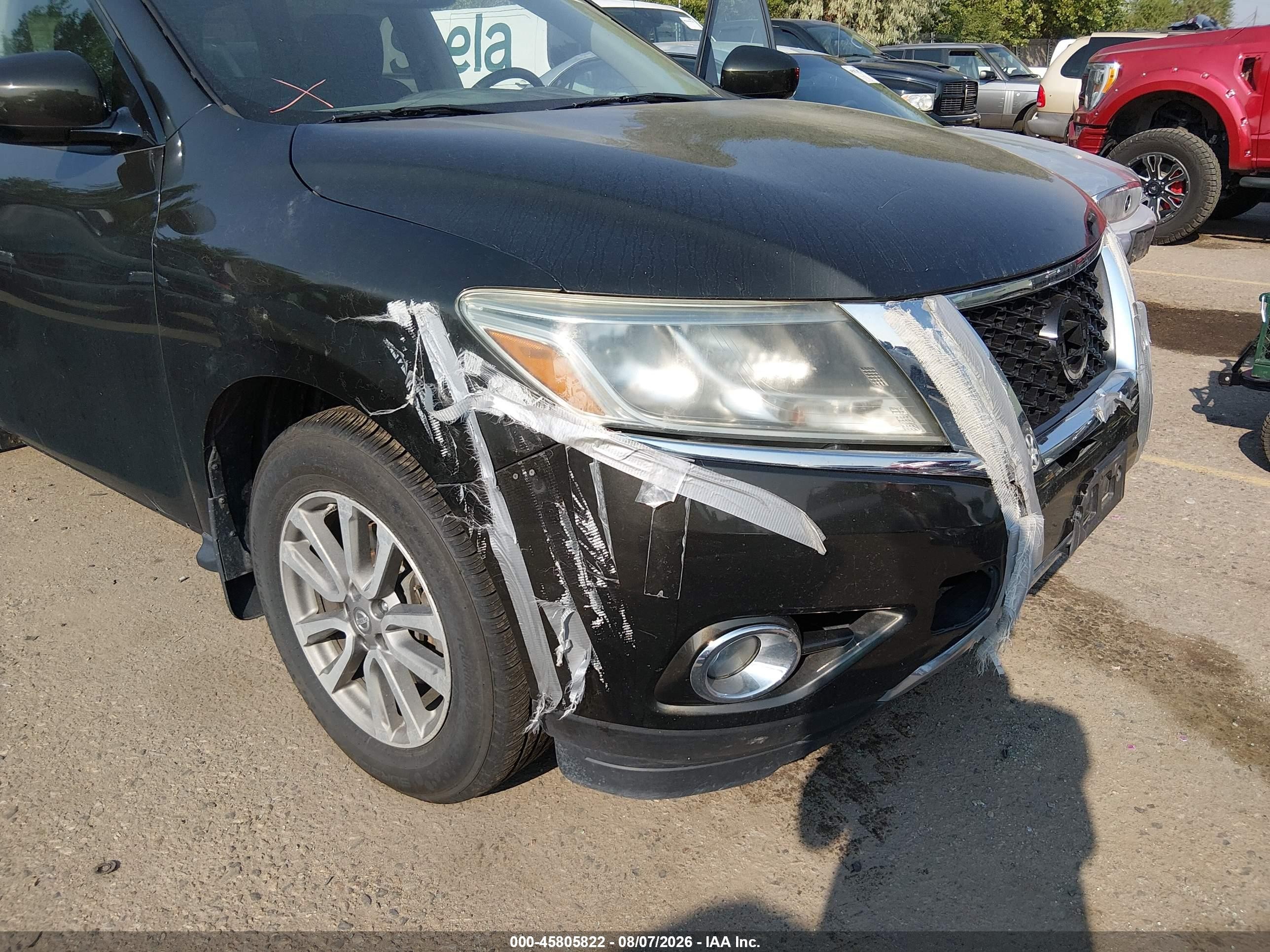 2015 Nissan Pathfinder Sv Gray vin: 5N1AR2MMXFC607075