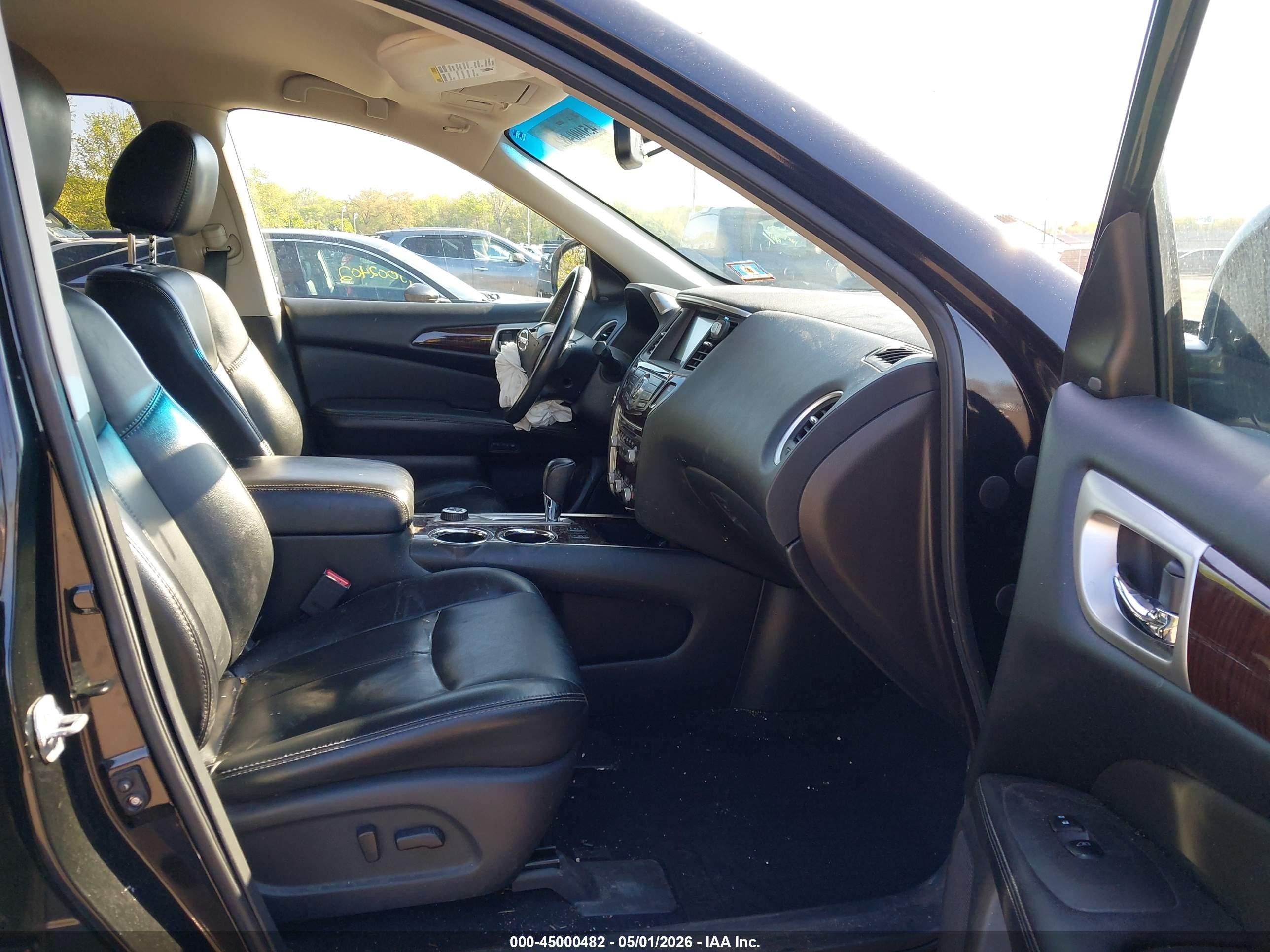 2015 Nissan Pathfinder Sl Black vin: 5N1AR2MMXFC630145