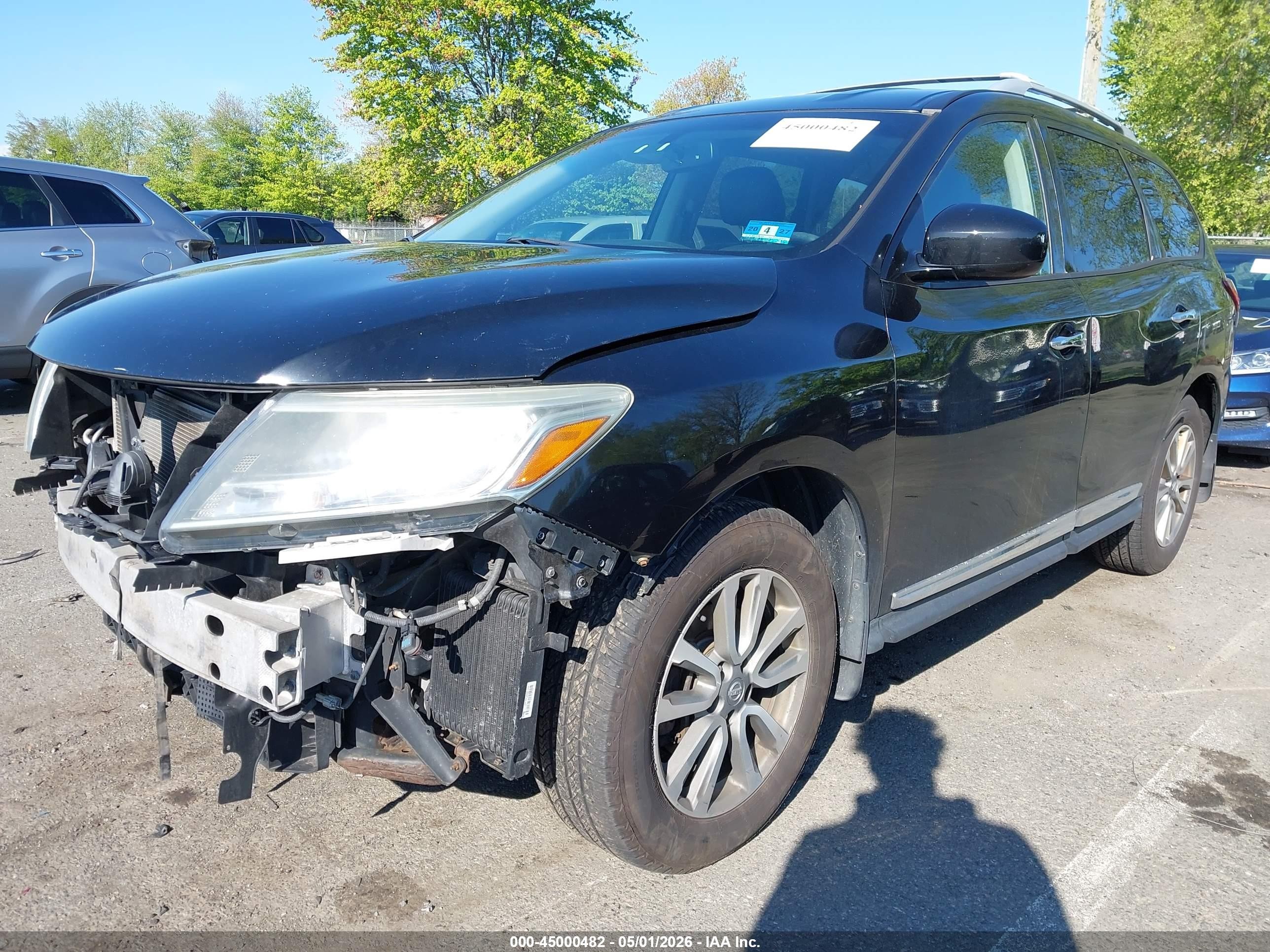 2015 Nissan Pathfinder Sl Black vin: 5N1AR2MMXFC630145